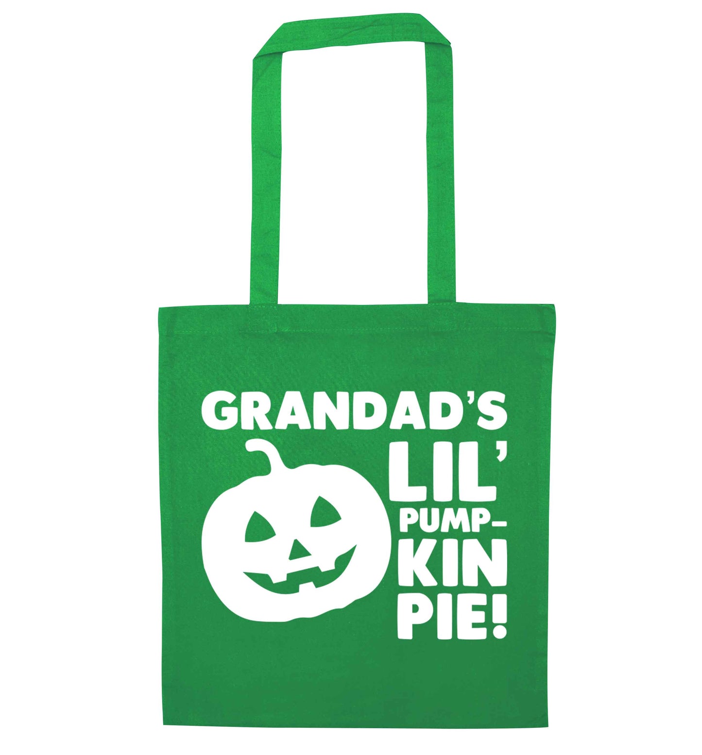 Daddy's lil' pumpkin pie green tote bag