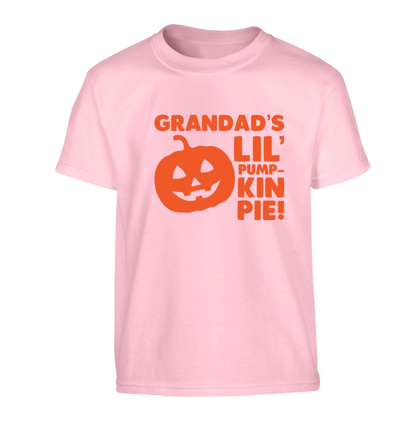 Grandad's lil' pumpkin pie Children's light pink Tshirt 12-13 Years