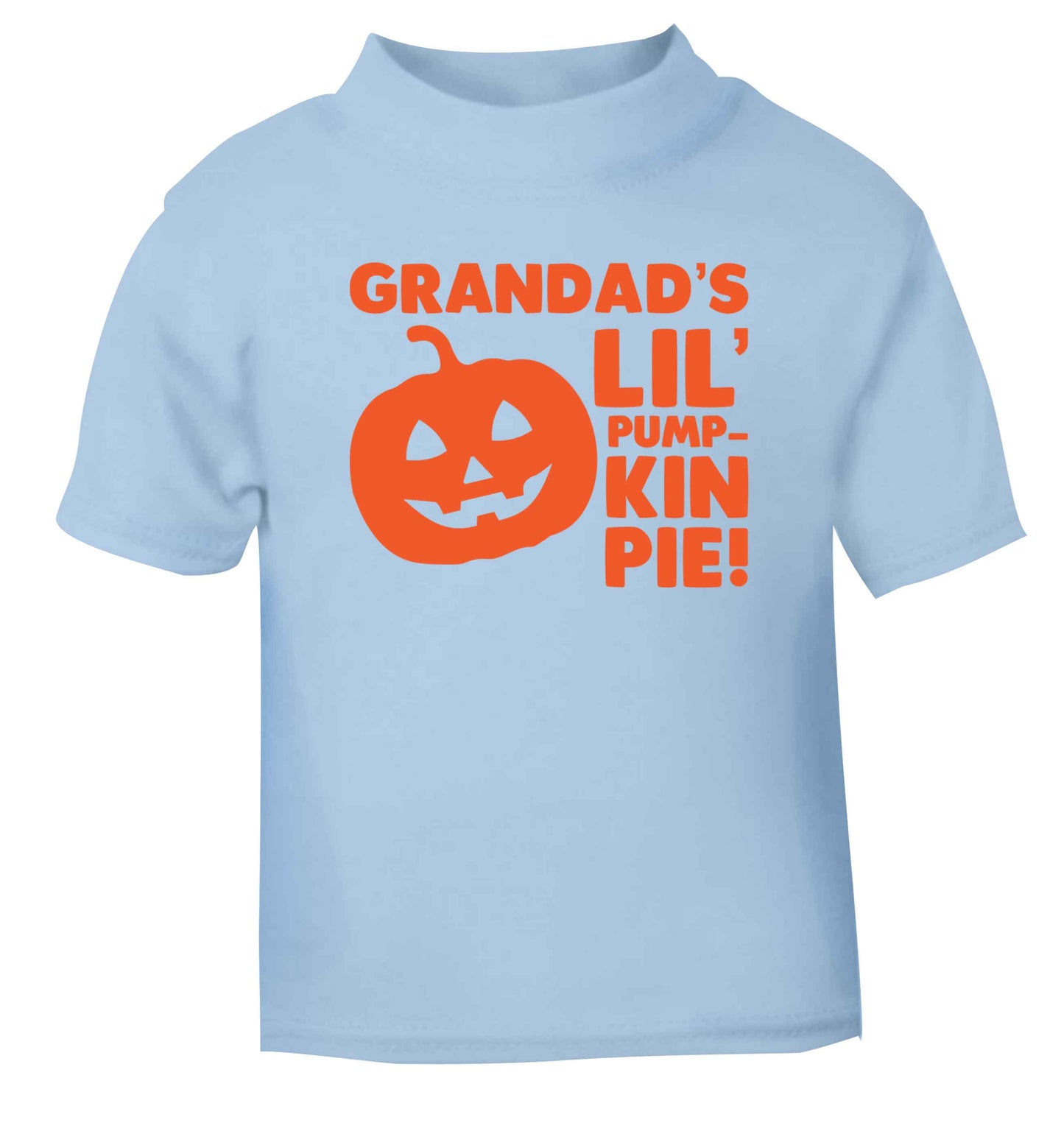 Grandad's lil' pumpkin pie light blue baby toddler Tshirt 2 Years