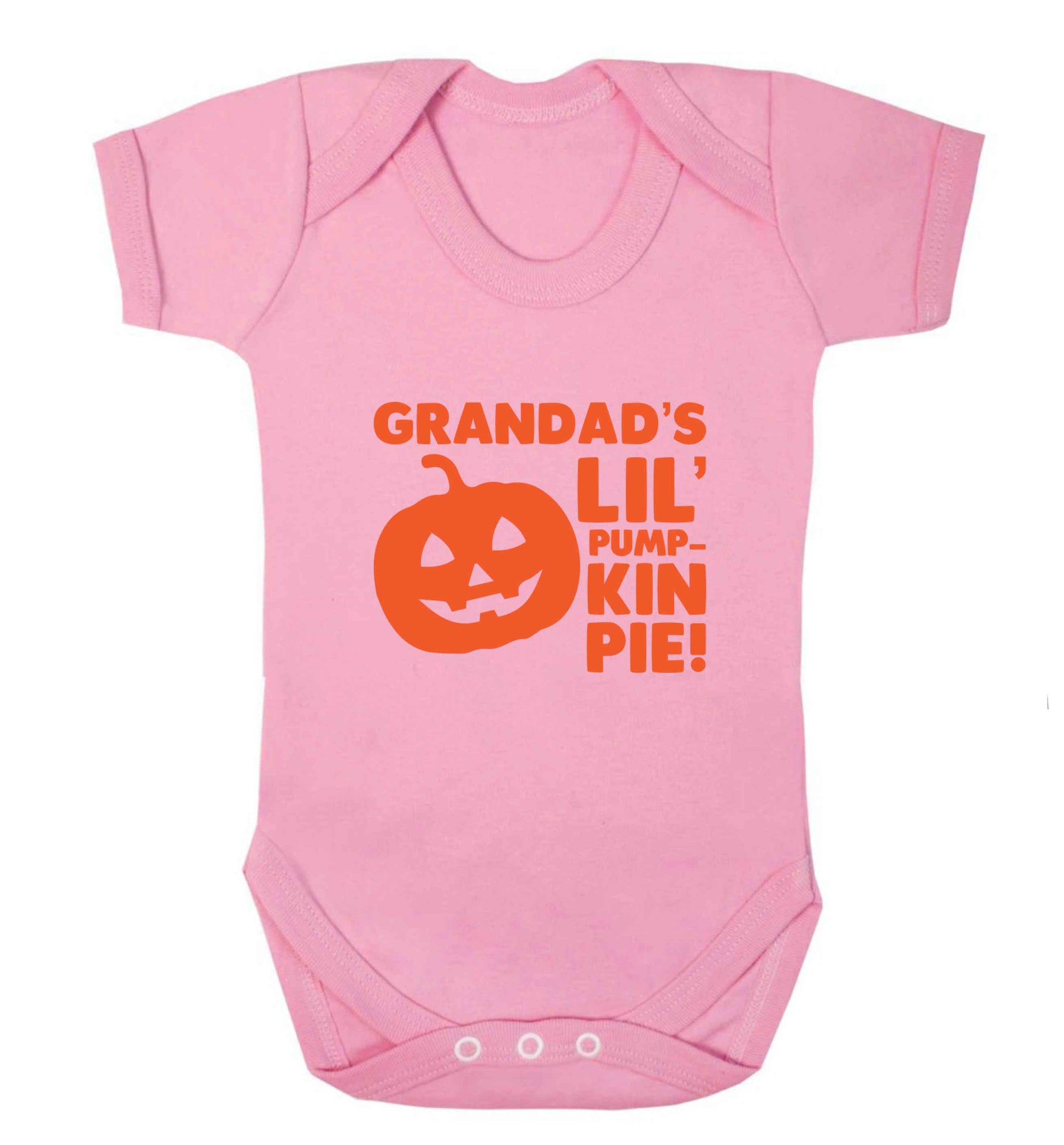 Daddy's lil' pumpkin pie baby vest pale pink 18-24 months
