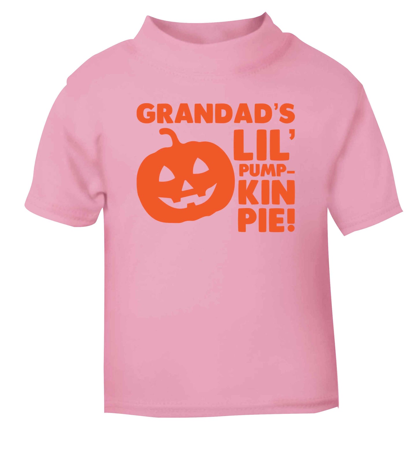 Grandad's lil' pumpkin pie light pink baby toddler Tshirt 2 Years