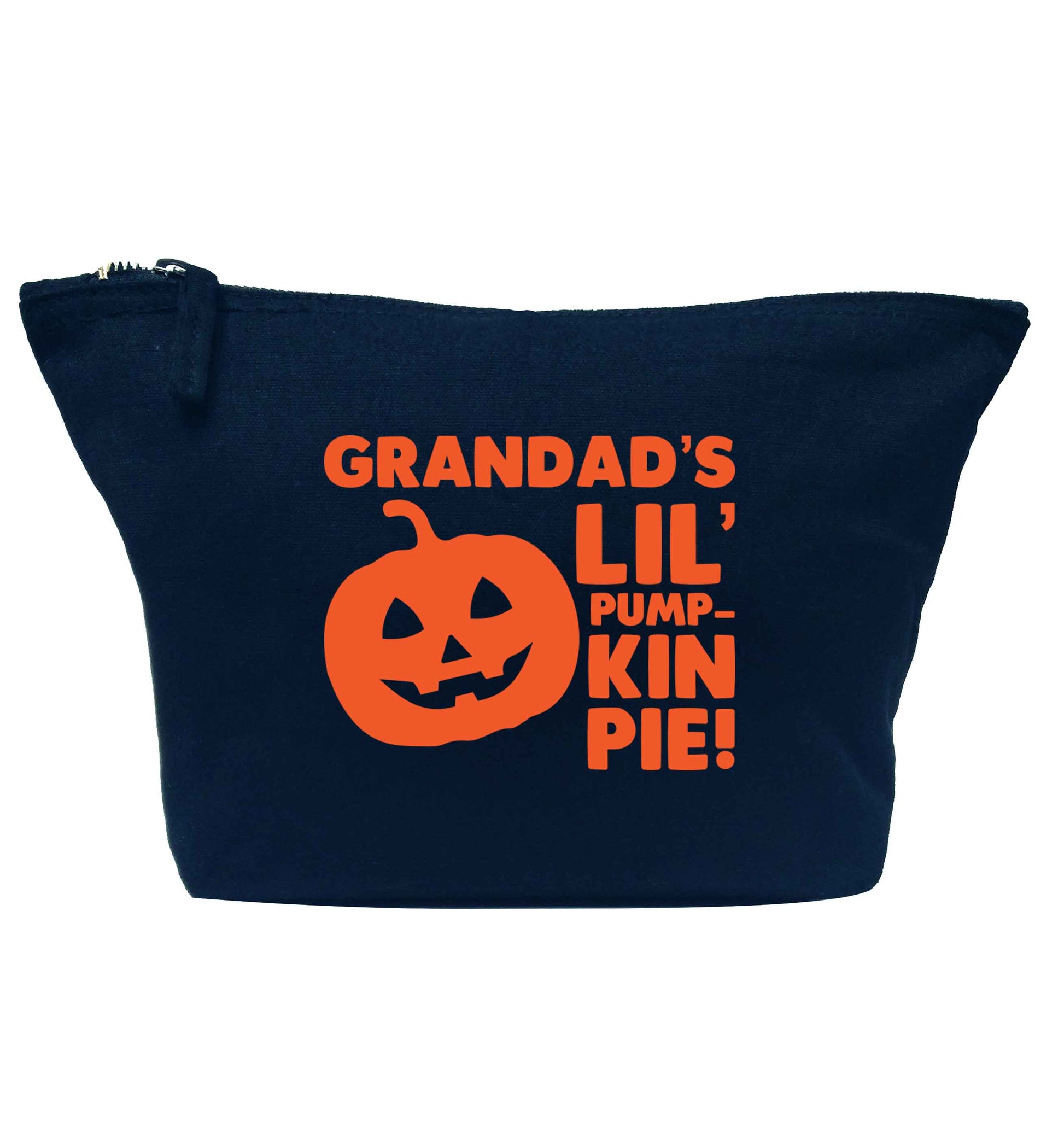 Daddy's lil' pumpkin pie navy makeup bag