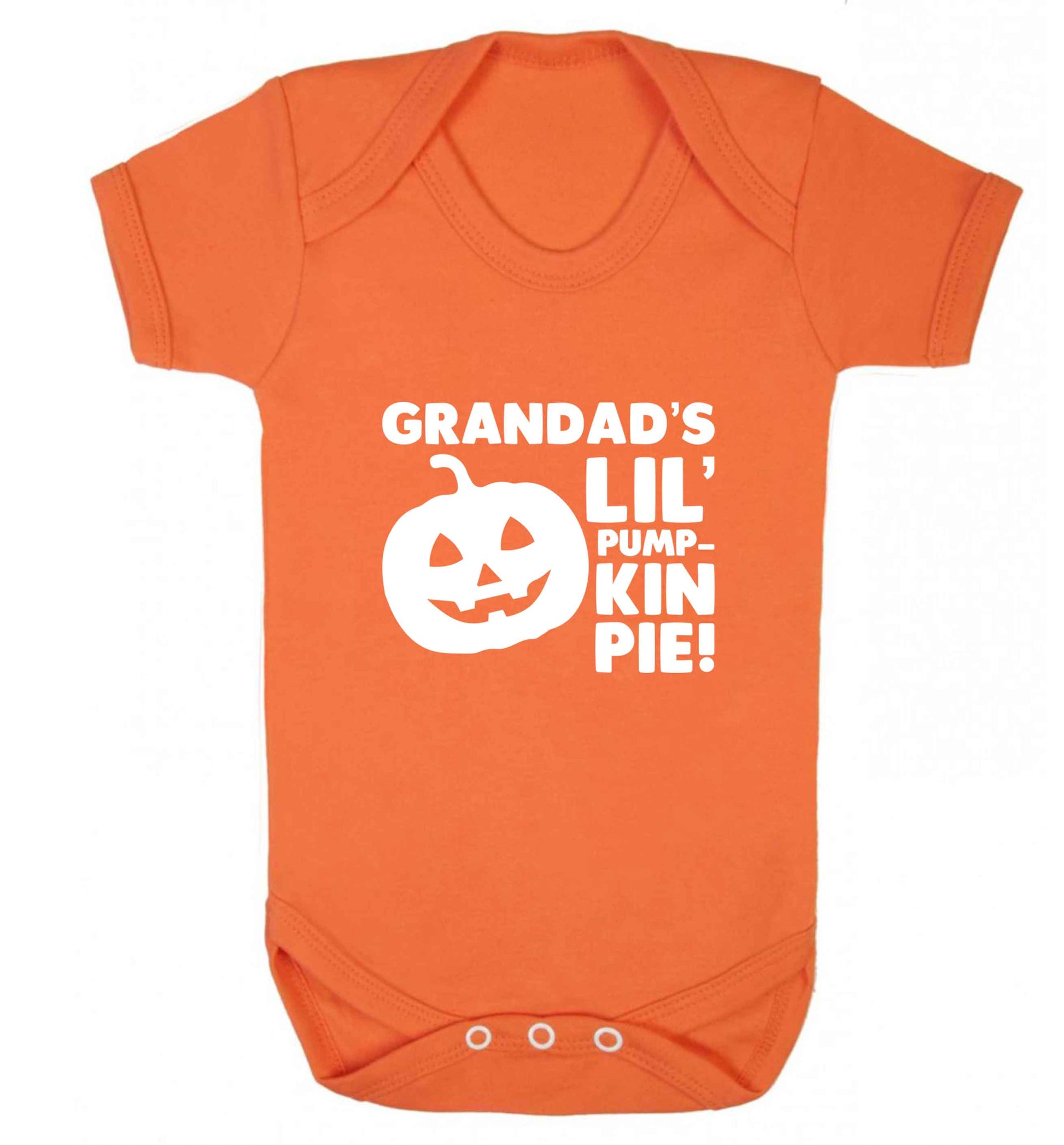Grandad's lil' pumpkin pie baby vest orange 18-24 months