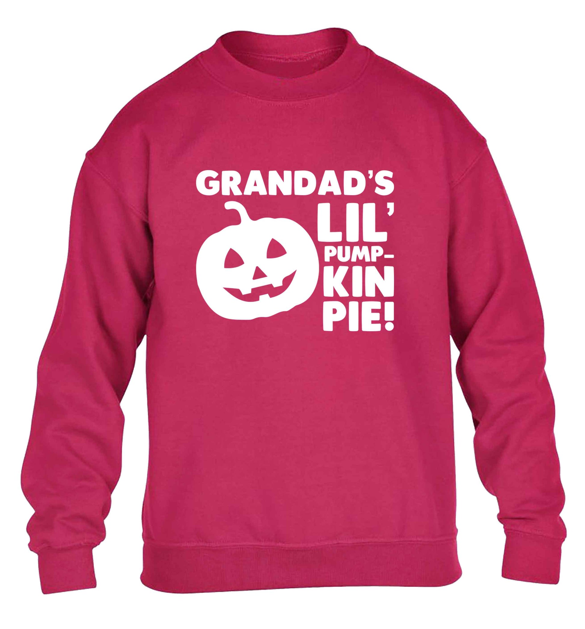 Grandad's lil' pumpkin pie children's pink sweater 12-13 Years