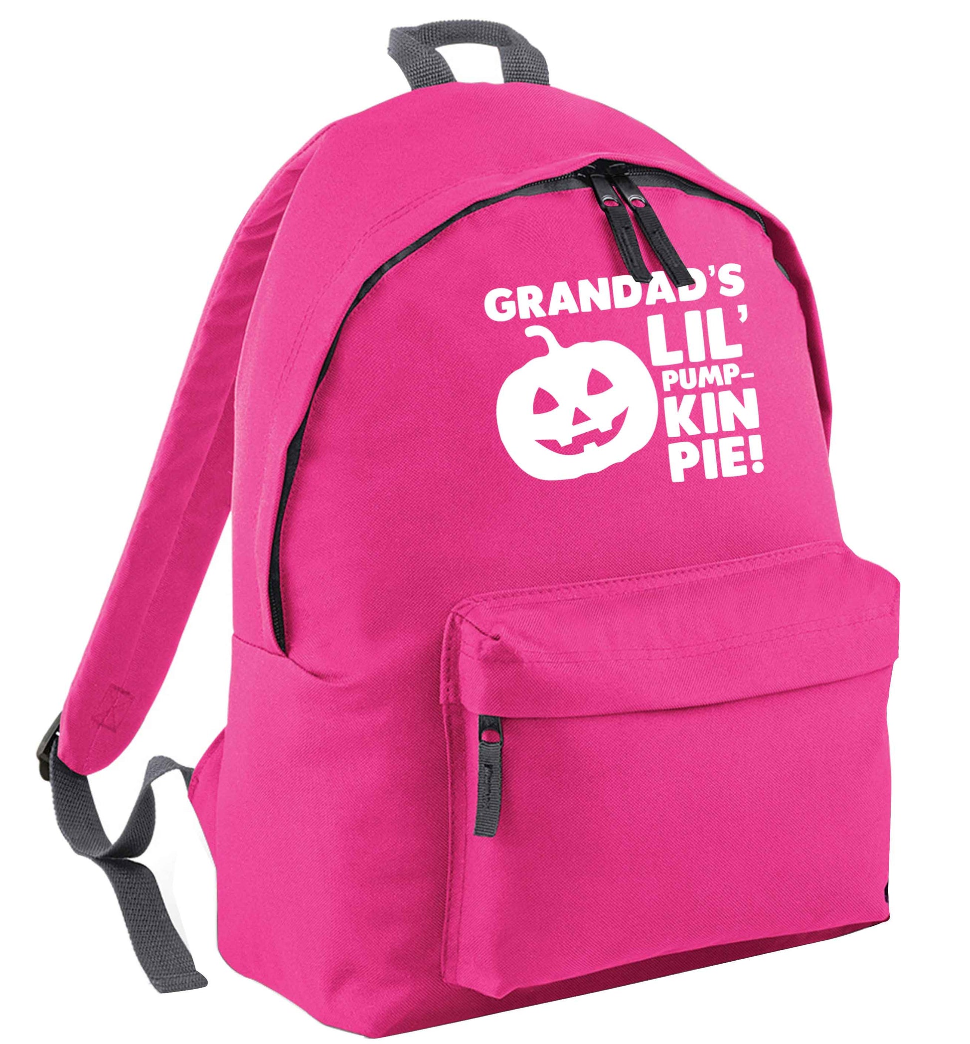 Grandad's lil' pumpkin pie pink adults backpack