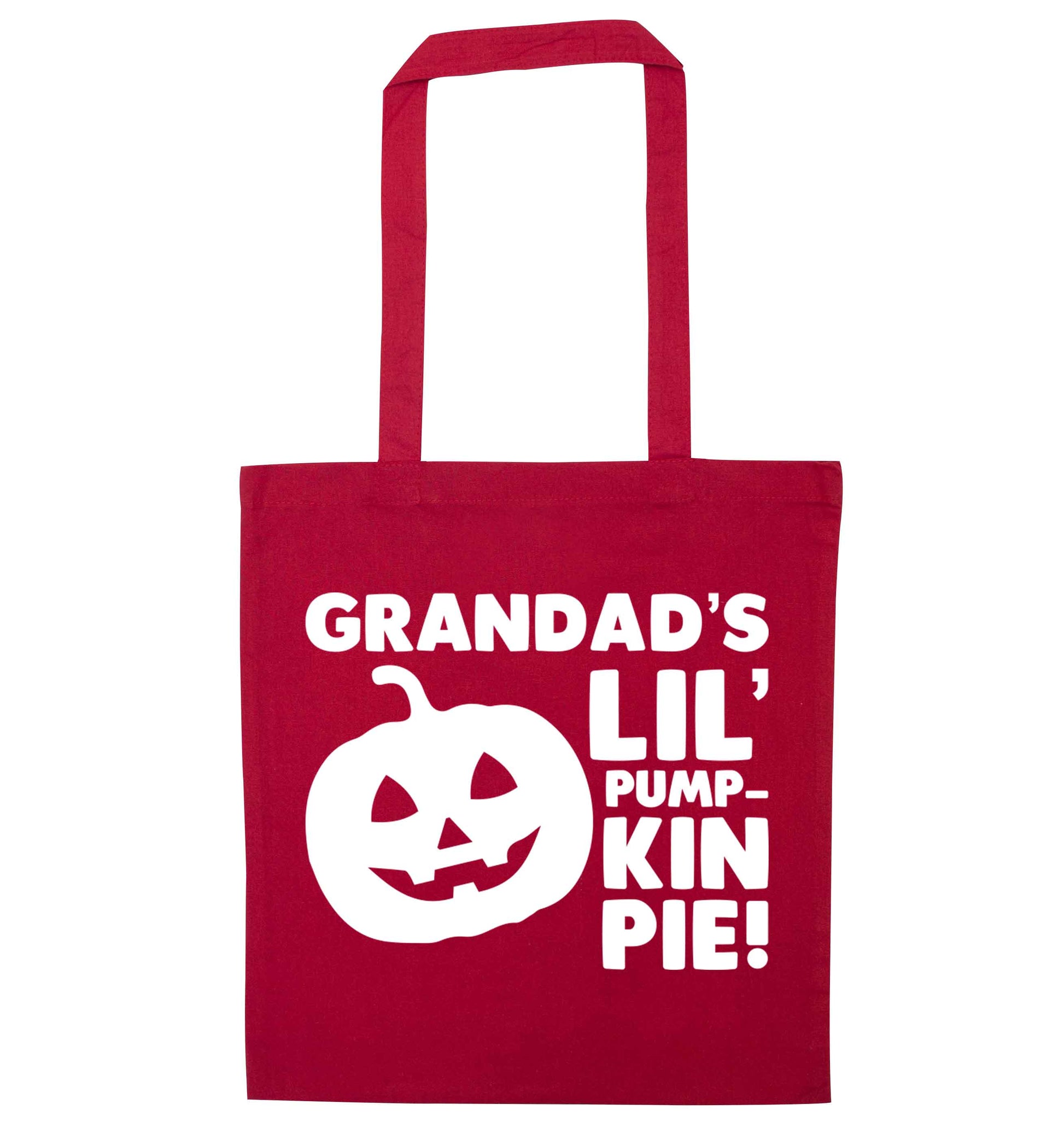 Daddy's lil' pumpkin pie red tote bag