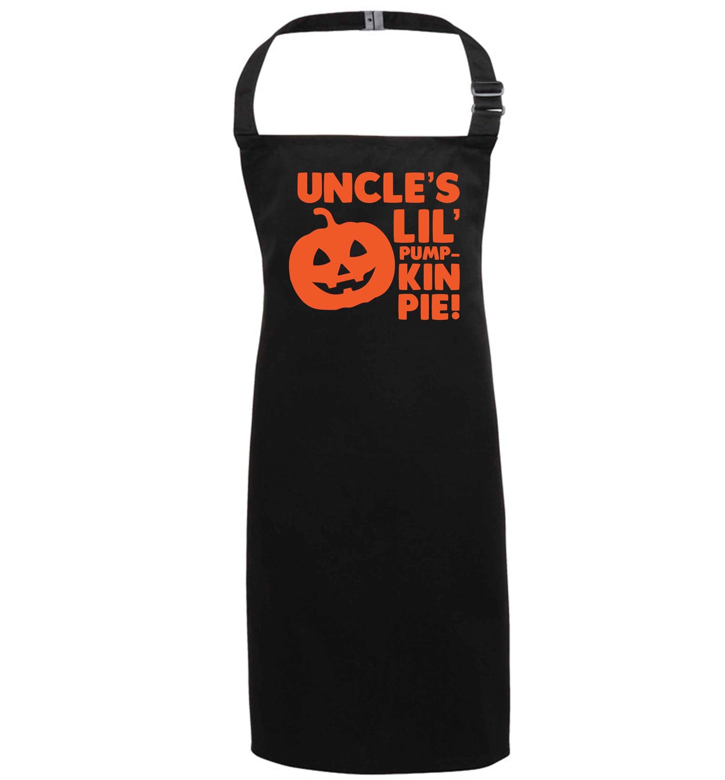 Uncle's lil' pumpkin pie black apron 7-10 years