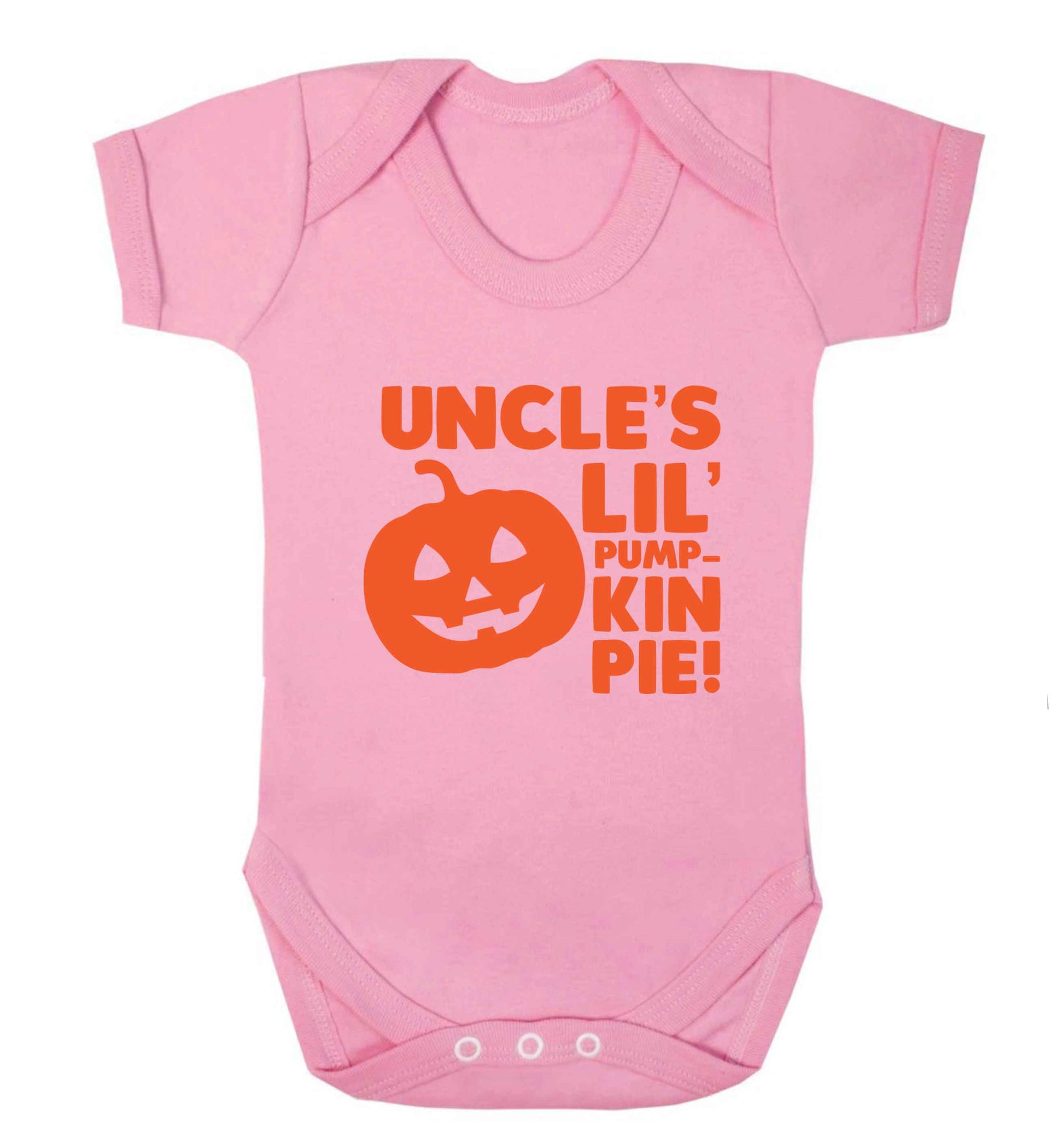 Uncle's lil' pumpkin pie baby vest pale pink 18-24 months