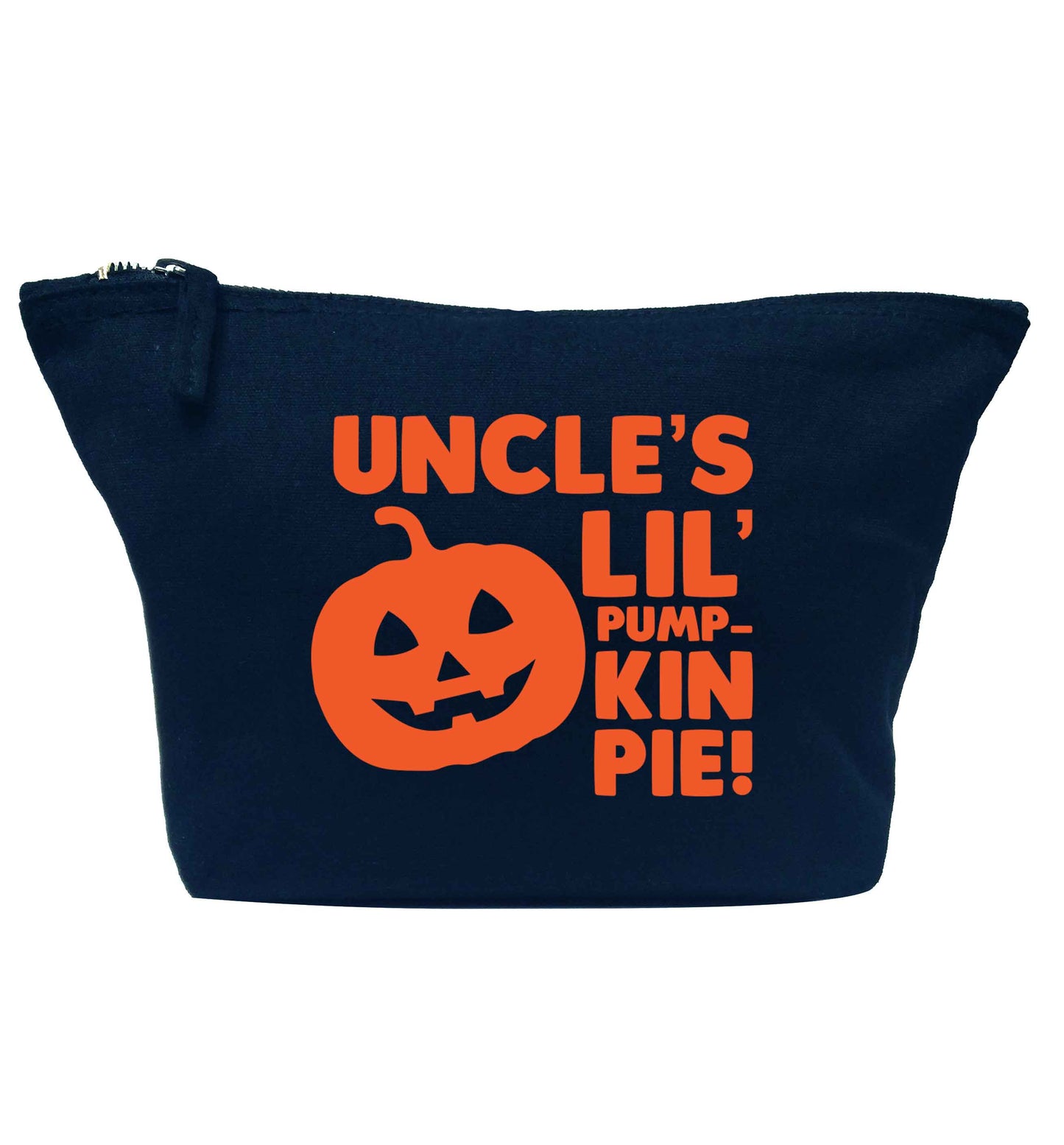 Uncle's lil' pumpkin pie navy makeup bag