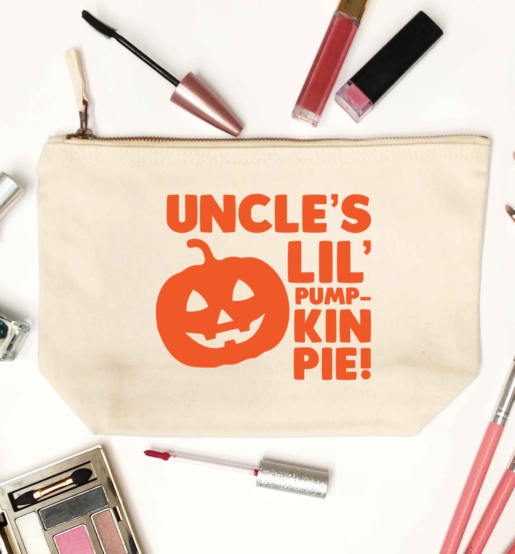 Uncle's lil' pumpkin pie natural makeup bag