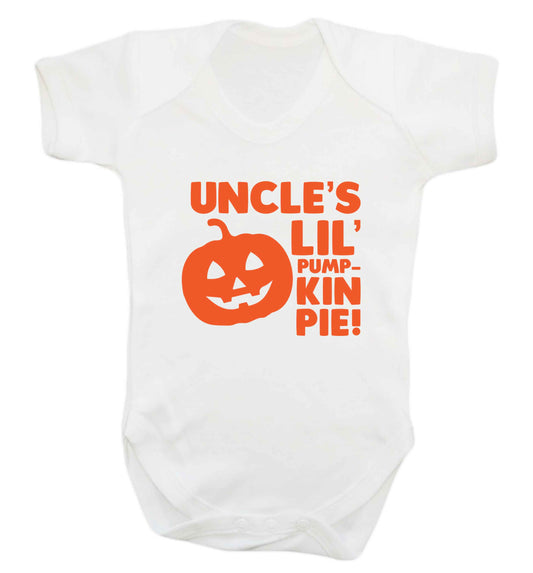 Uncle's lil' pumpkin pie baby vest white 18-24 months