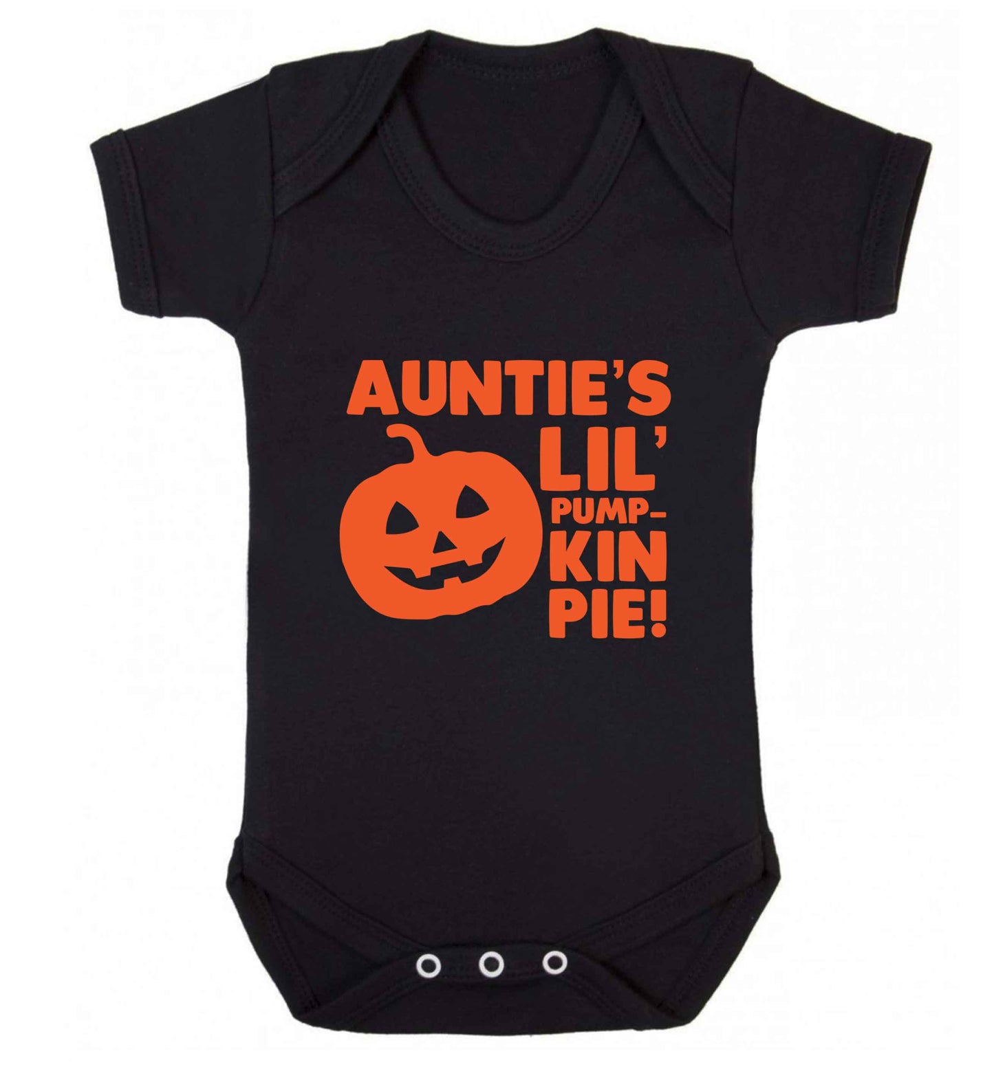 Auntie's lil' pumpkin pie baby vest black 18-24 months