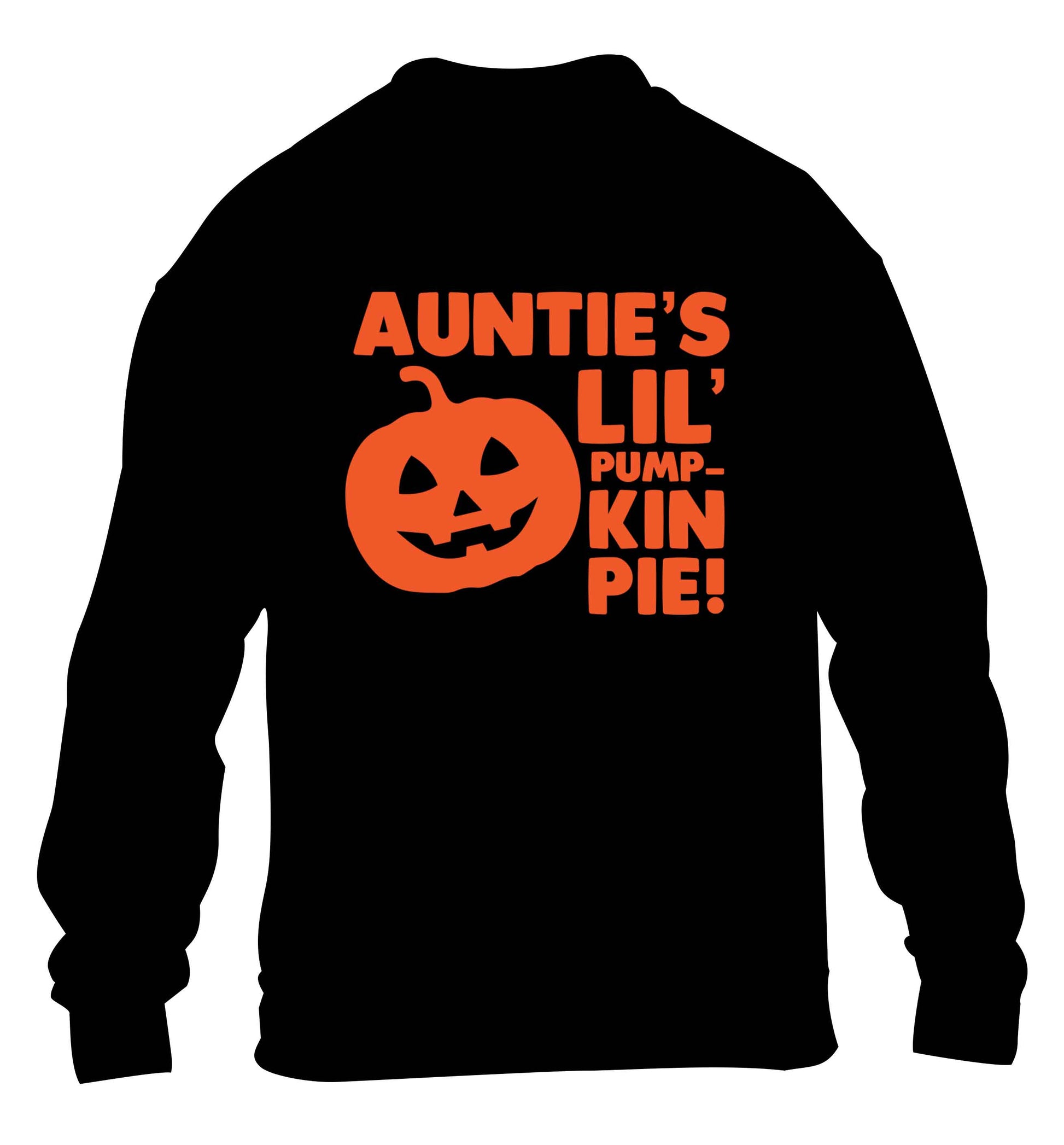 Auntie's lil' pumpkin pie children's black sweater 12-13 Years