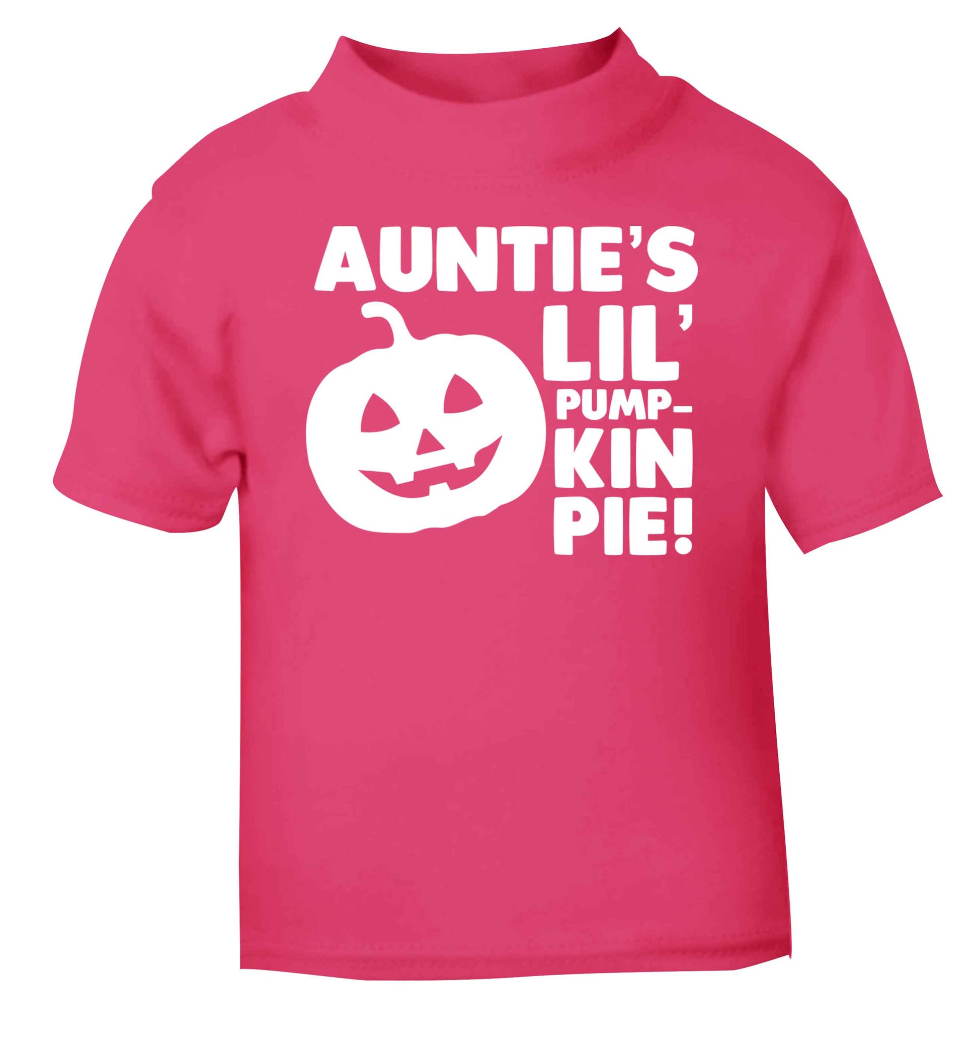 Auntie's lil' pumpkin pie pink baby toddler Tshirt 2 Years