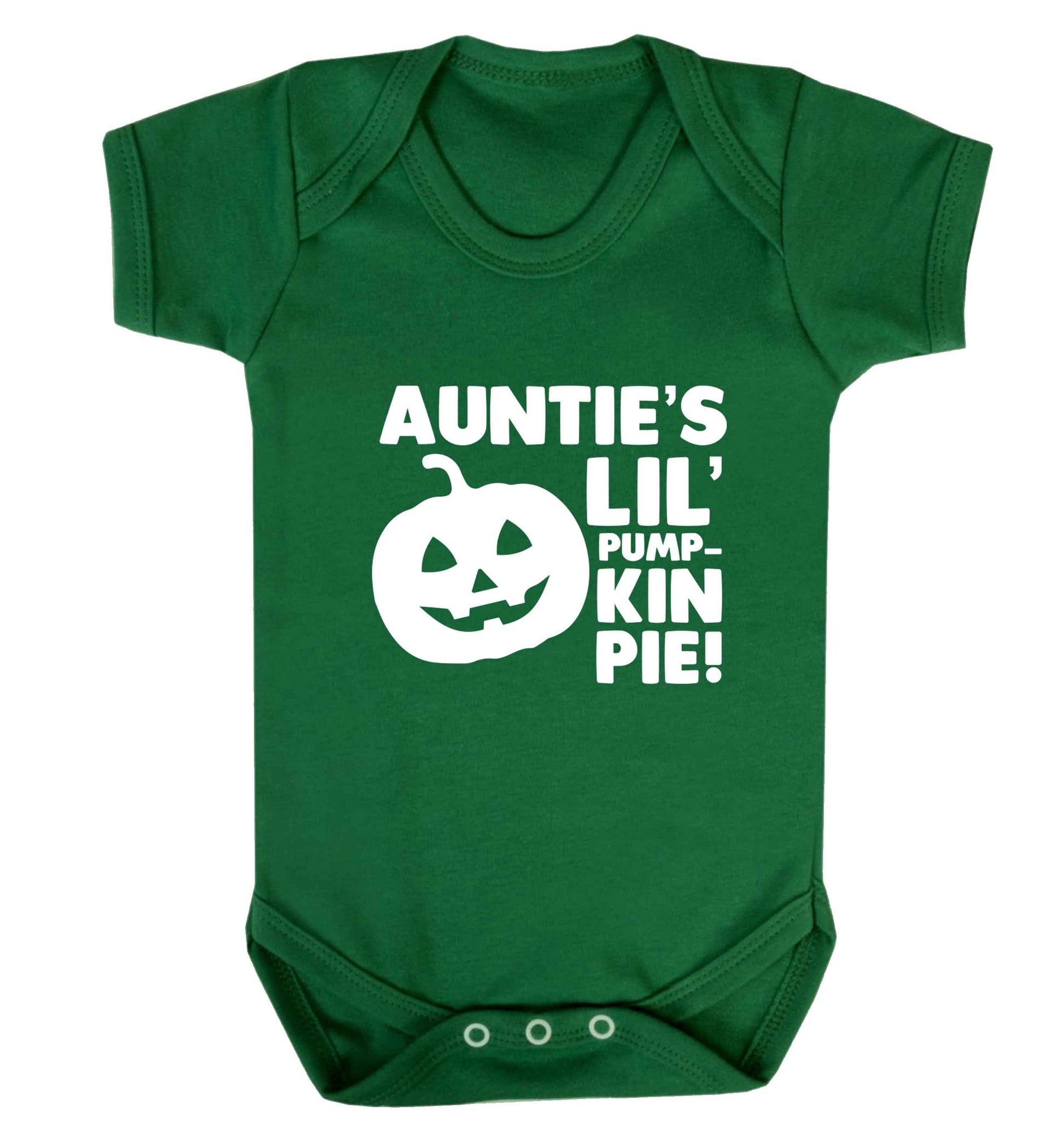 Auntie's lil' pumpkin pie baby vest green 18-24 months