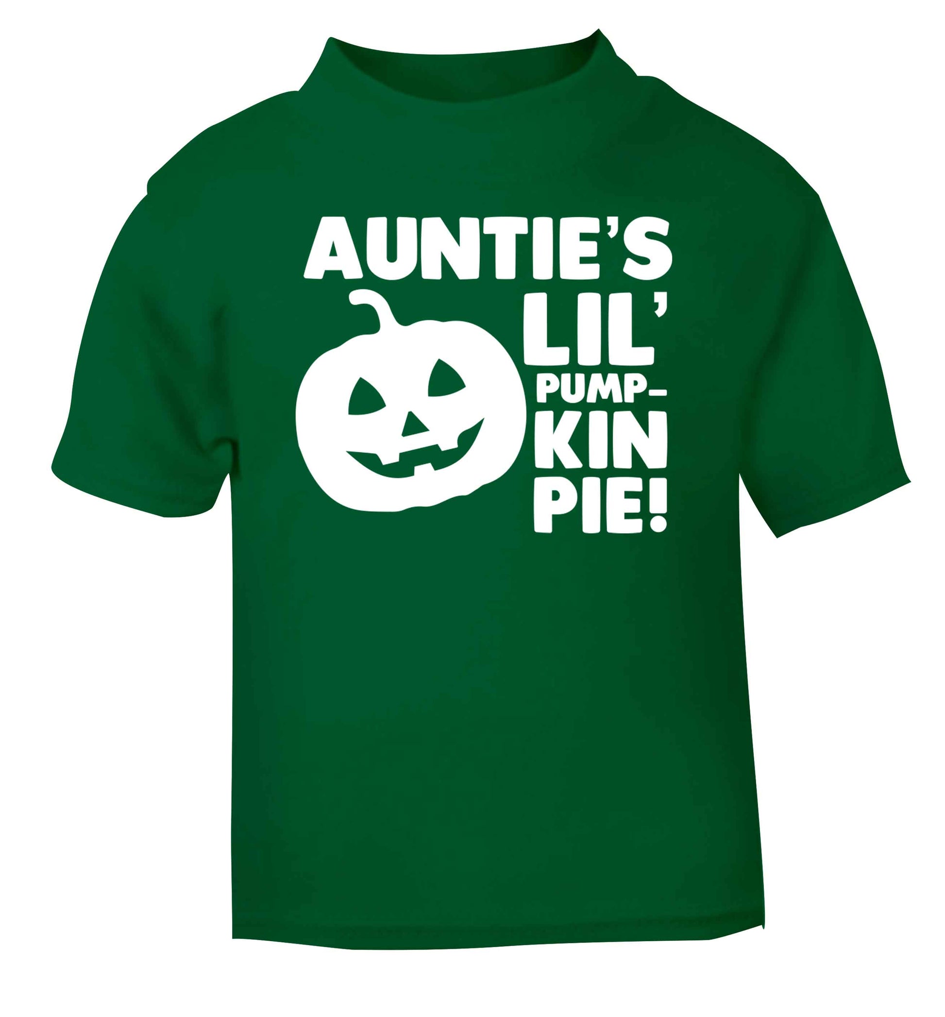 Auntie's lil' pumpkin pie green baby toddler Tshirt 2 Years