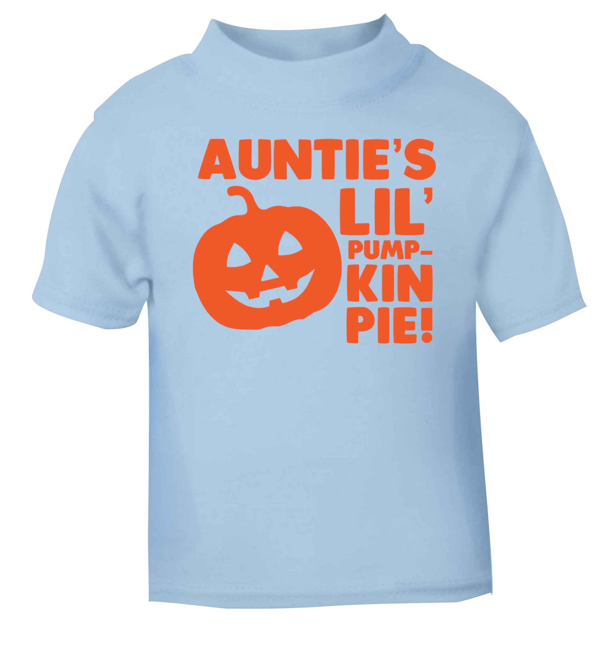 Auntie's lil' pumpkin pie light blue baby toddler Tshirt 2 Years