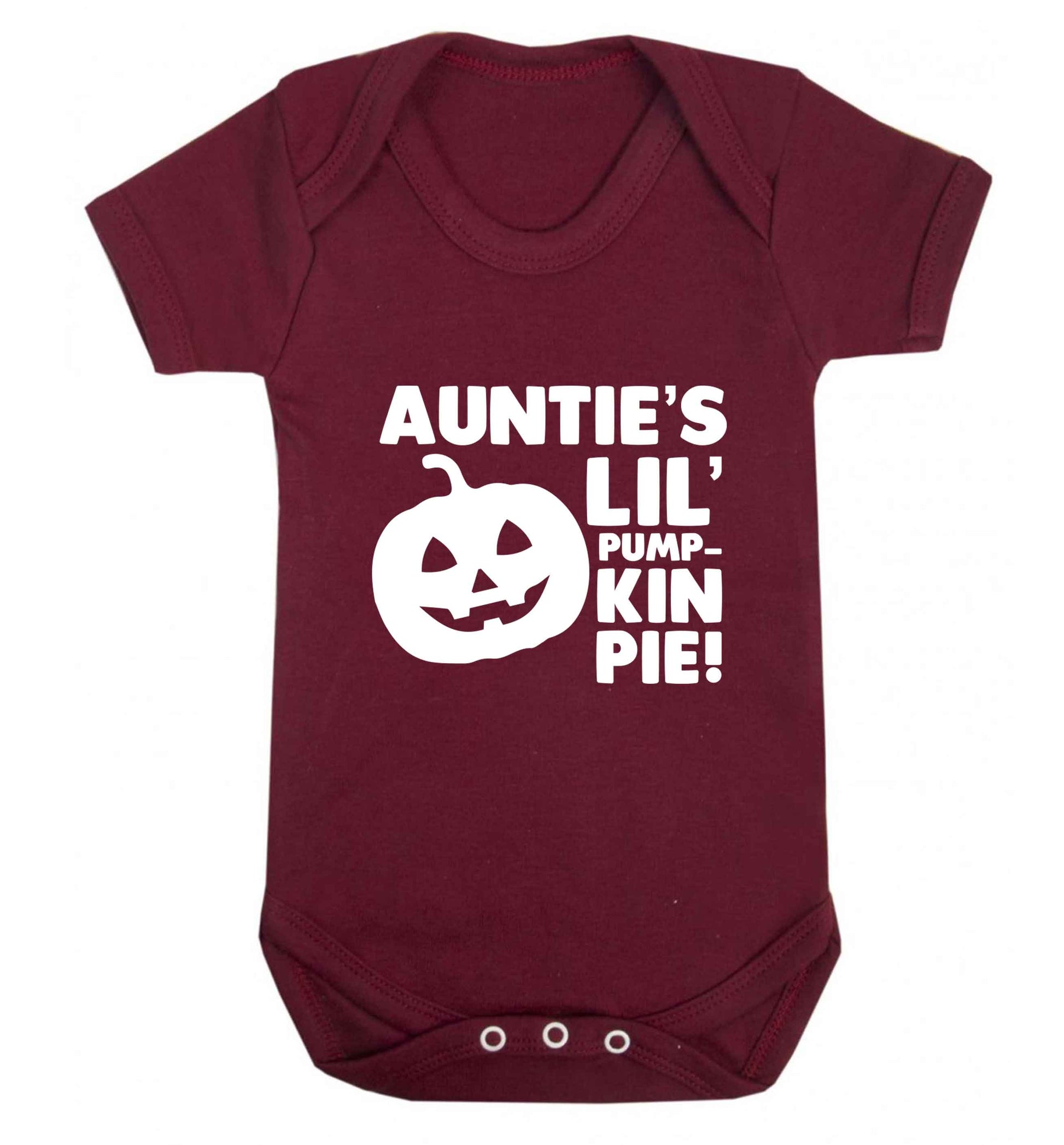 Auntie's lil' pumpkin pie baby vest maroon 18-24 months