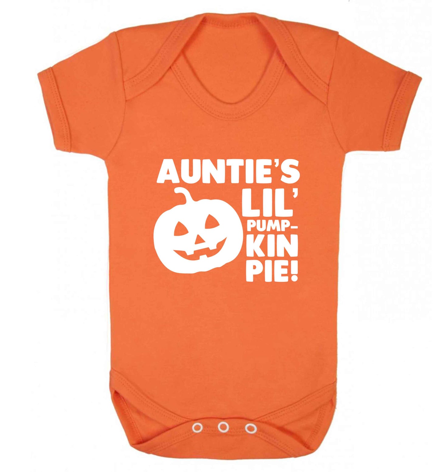Auntie's lil' pumpkin pie baby vest orange 18-24 months