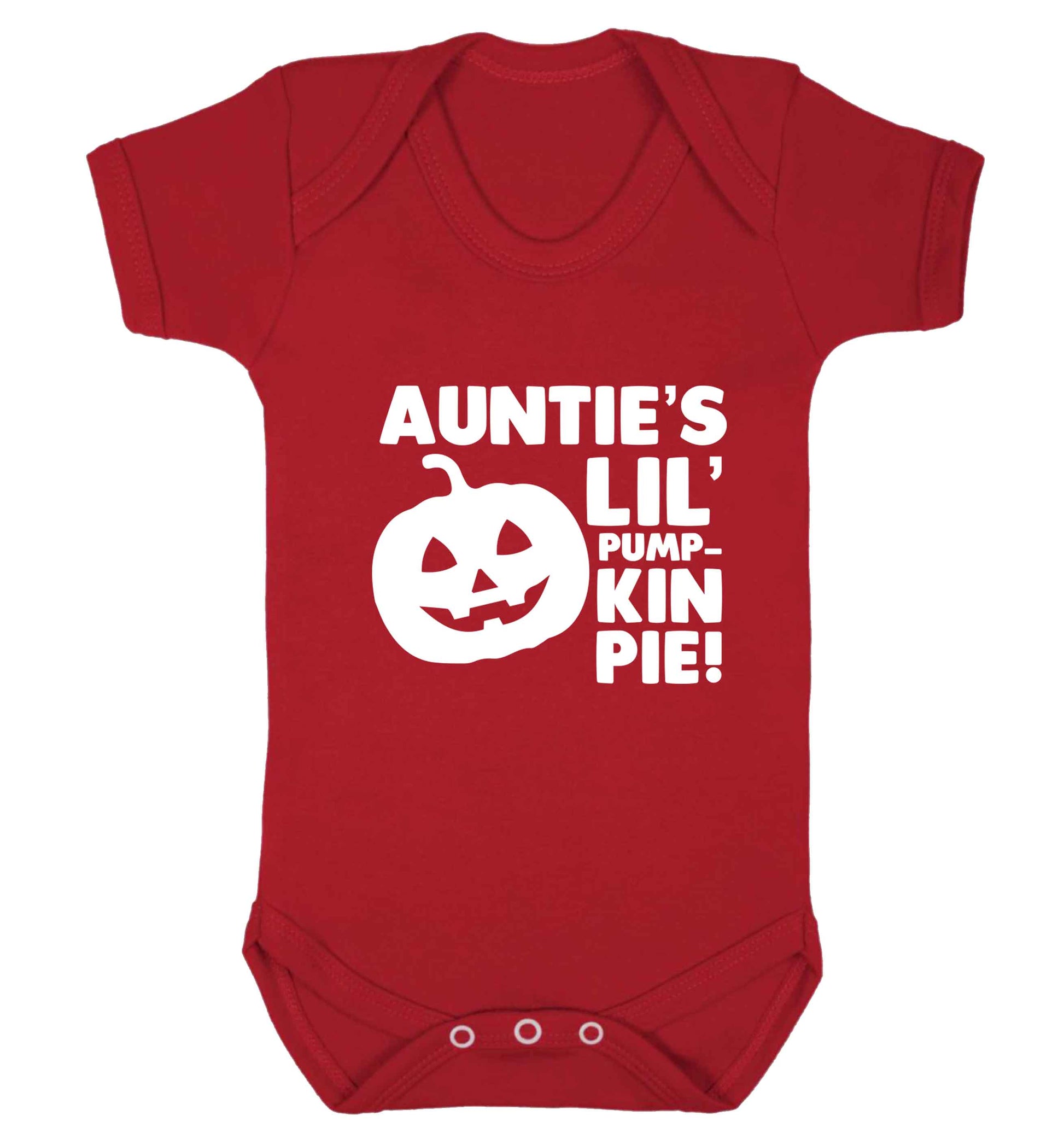 Auntie's lil' pumpkin pie baby vest red 18-24 months
