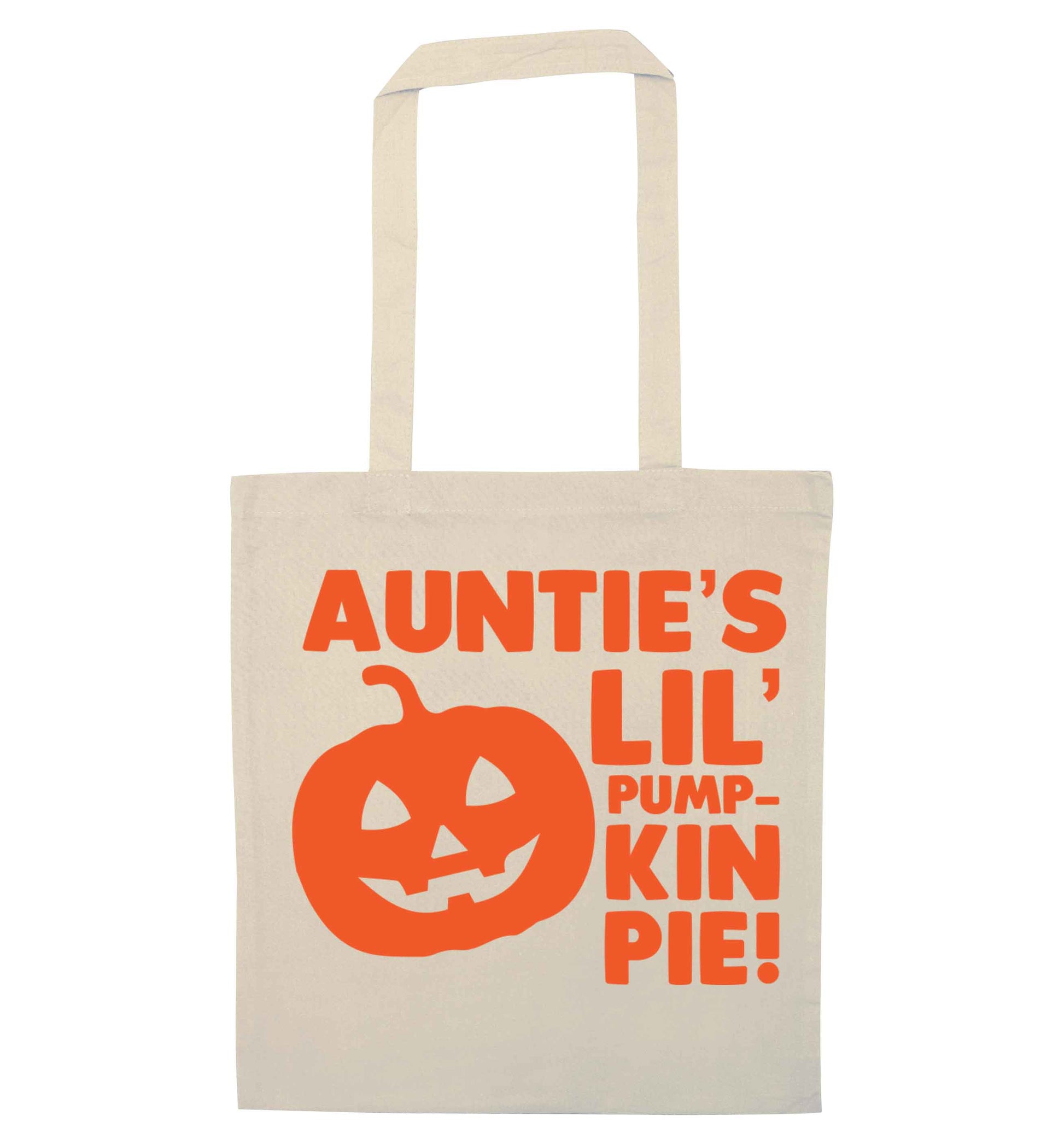 Auntie's lil' pumpkin pie natural tote bag