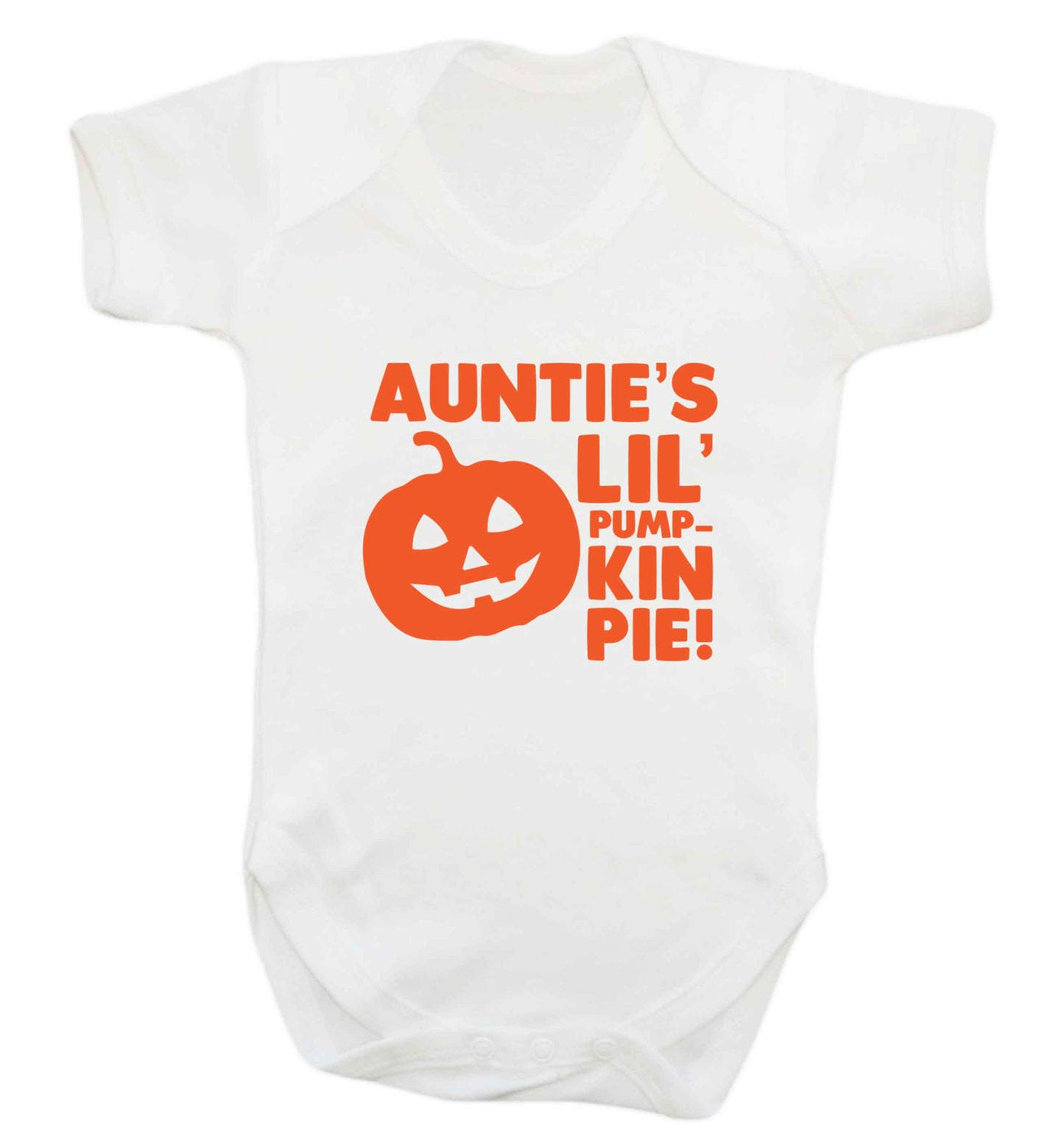 Auntie's lil' pumpkin pie baby vest white 18-24 months
