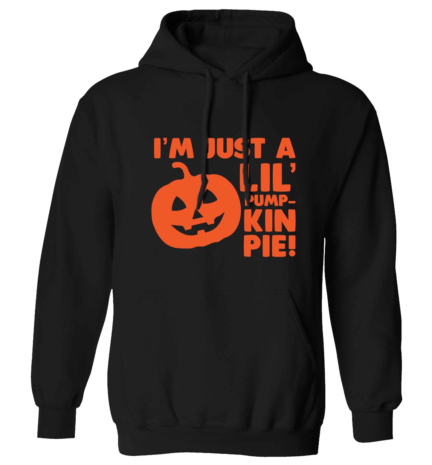 I'm just a lil' pumpkin pie adults unisex black hoodie 2XL
