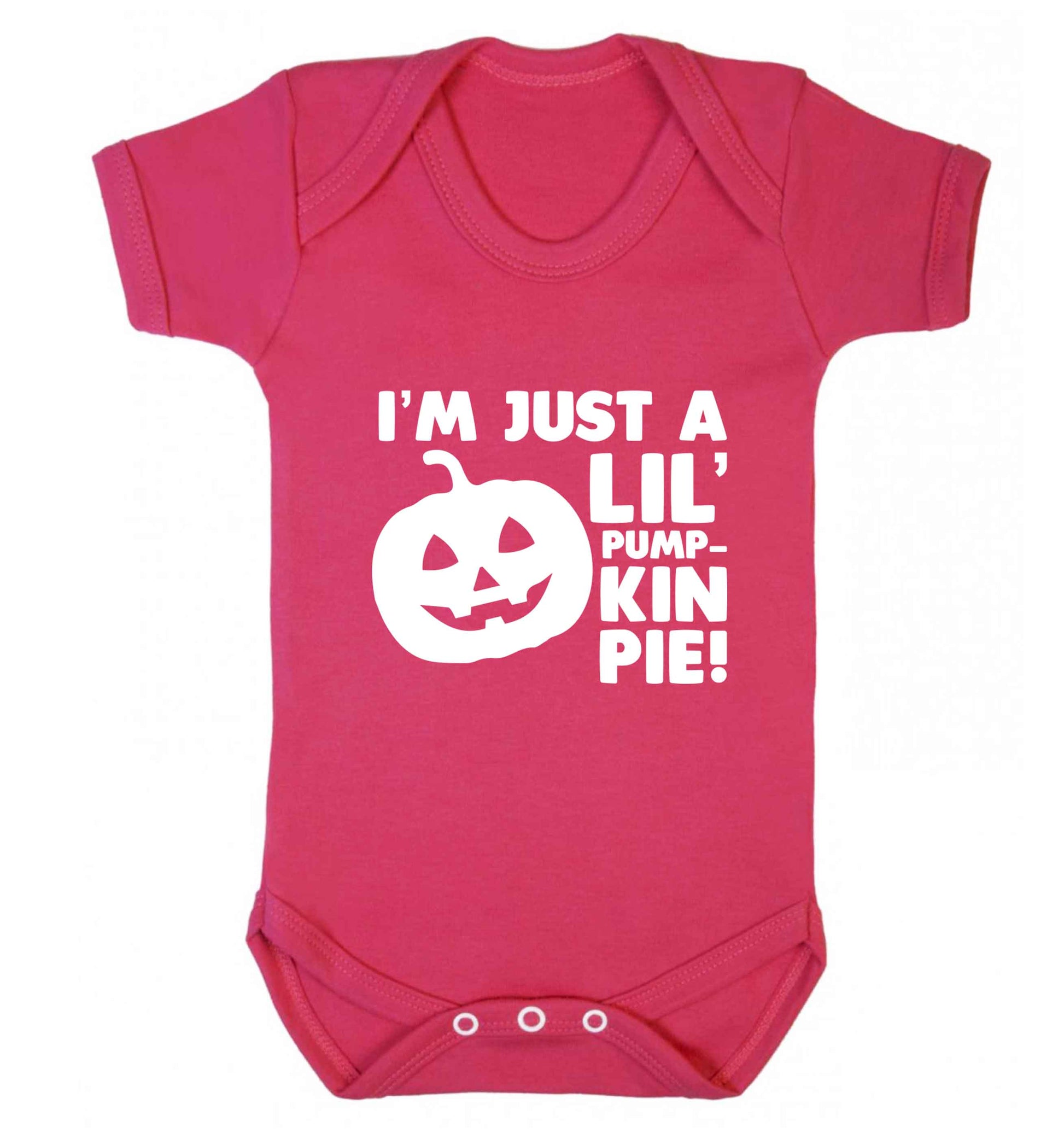 I'm just a lil' pumpkin pie baby vest dark pink 18-24 months