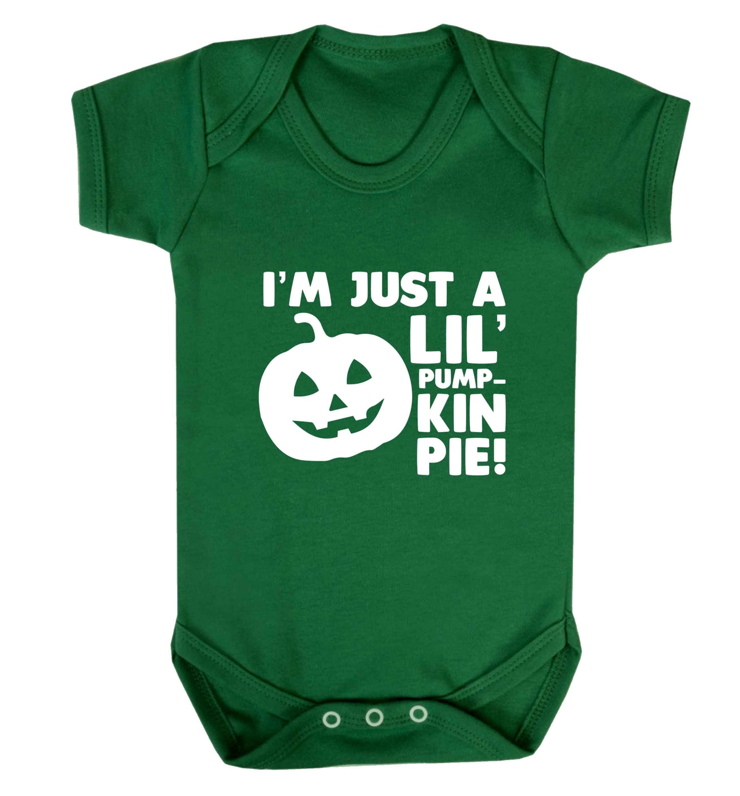 I'm just a lil' pumpkin pie baby vest green 18-24 months