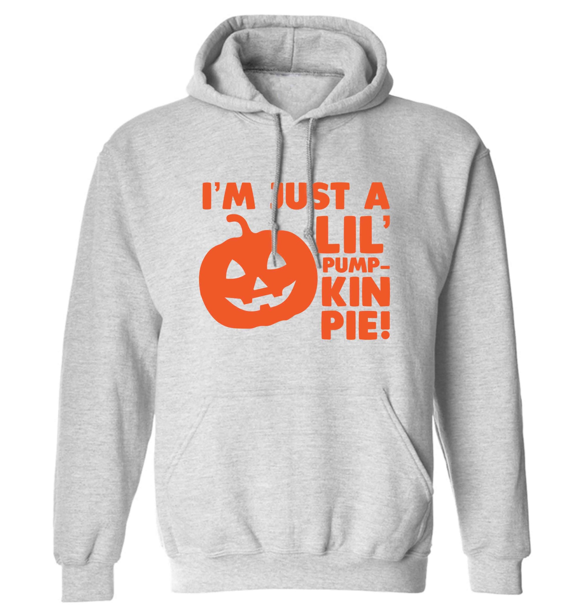 I'm just a lil' pumpkin pie adults unisex grey hoodie 2XL