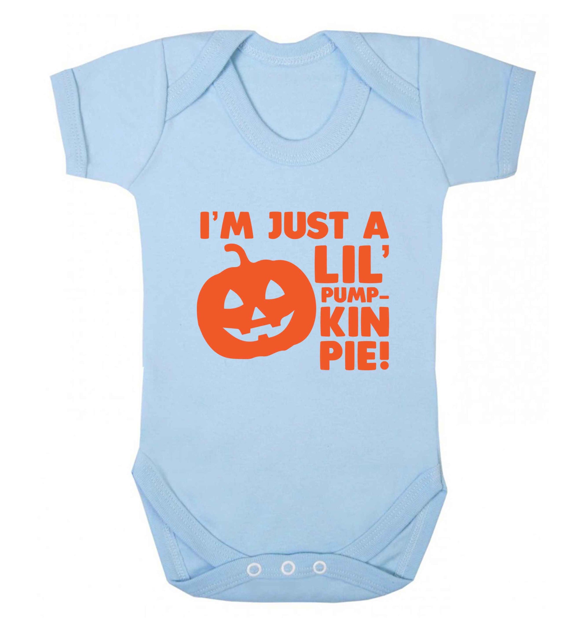 I'm just a lil' pumpkin pie baby vest pale blue 18-24 months