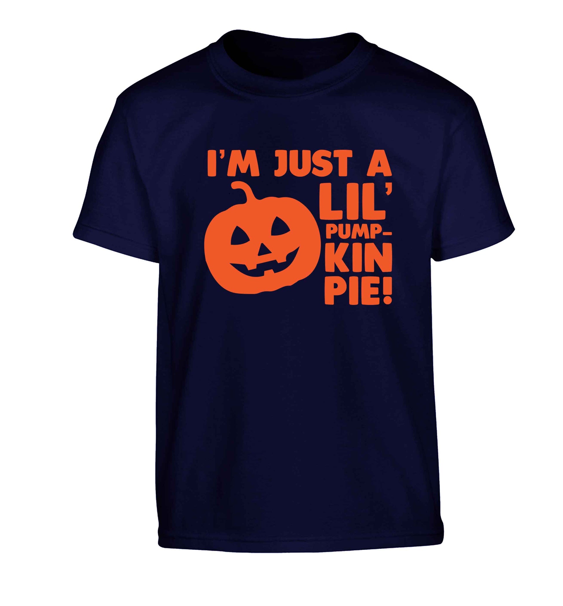 I'm just a lil' pumpkin pie Children's navy Tshirt 12-13 Years