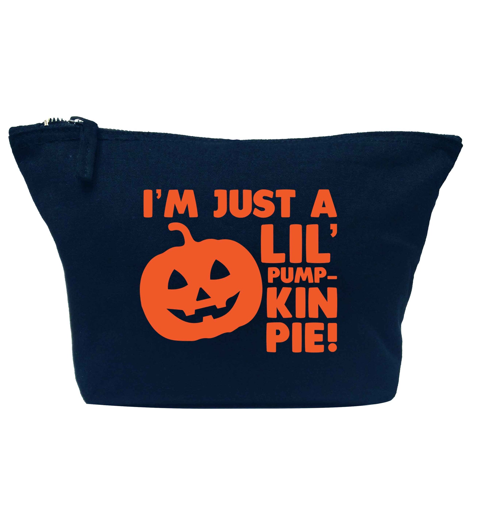 I'm just a lil' pumpkin pie navy makeup bag