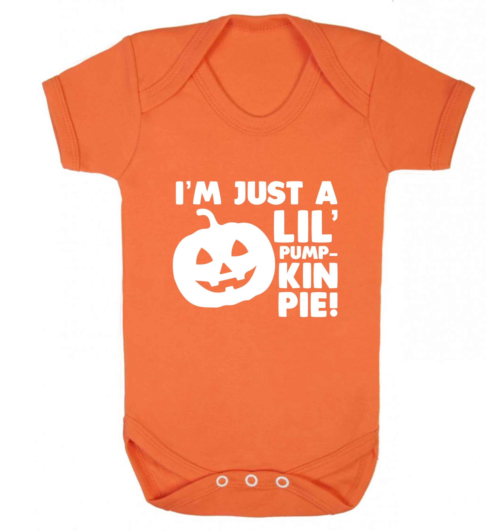 I'm just a lil' pumpkin pie baby vest orange 18-24 months