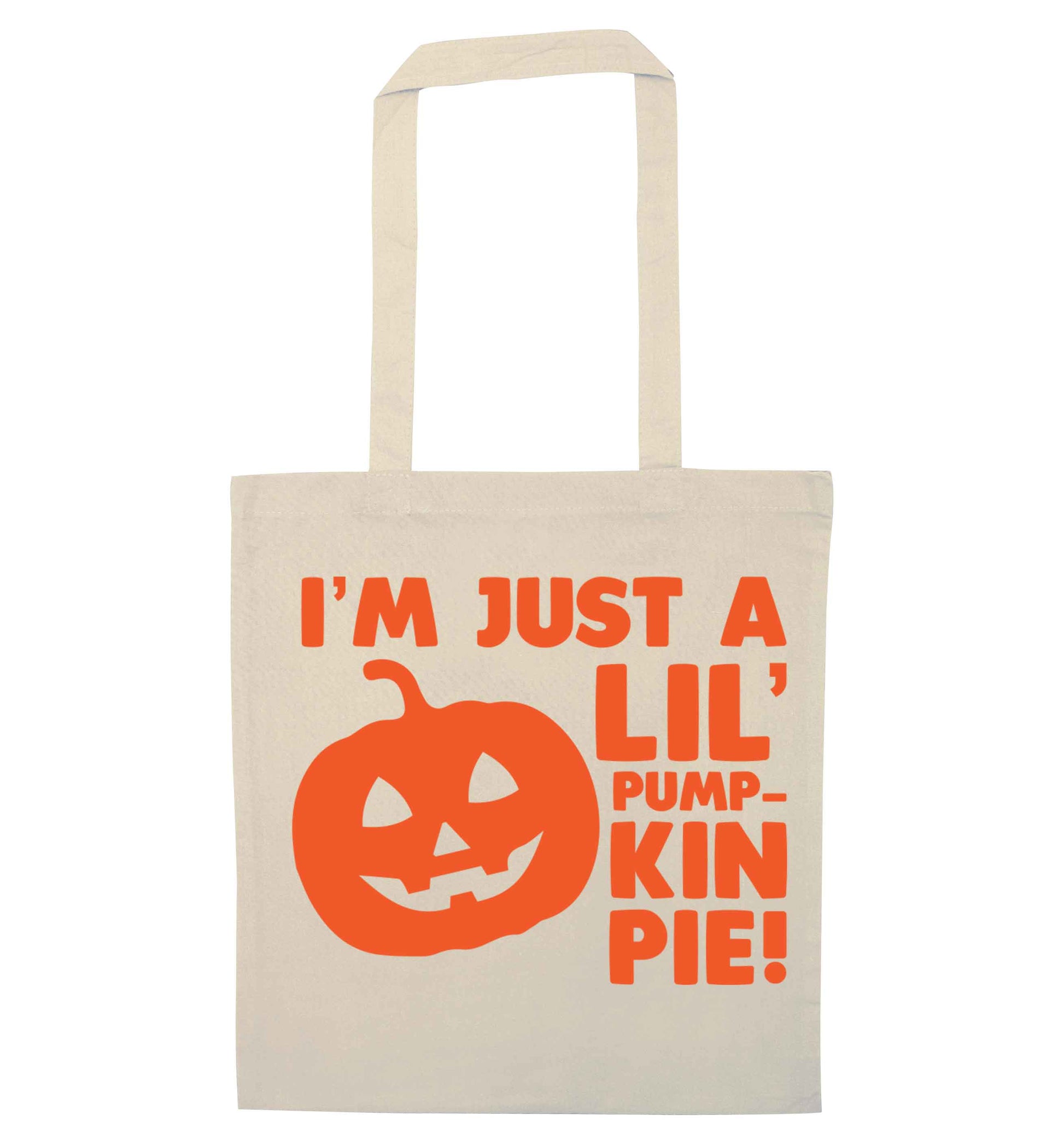 I'm just a lil' pumpkin pie natural tote bag