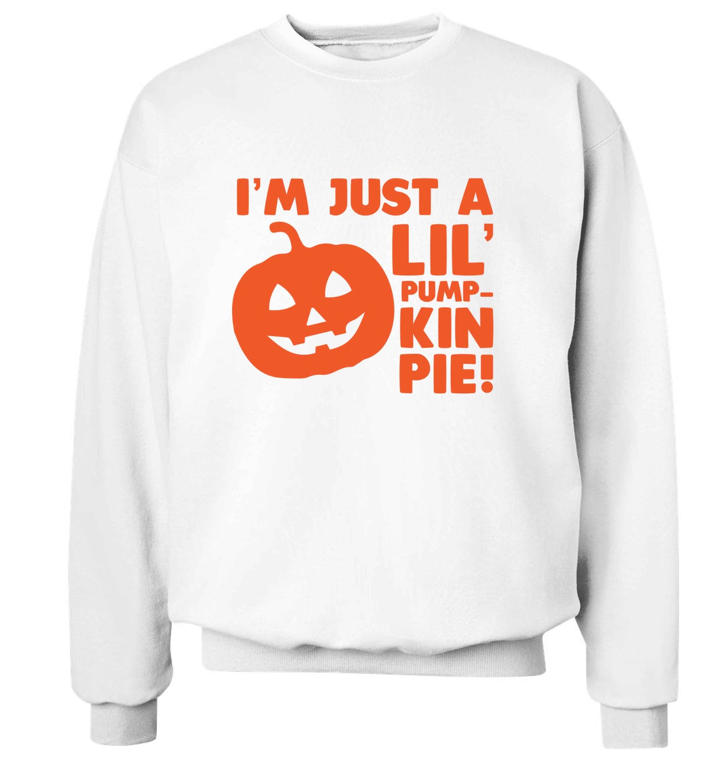 I'm just a lil' pumpkin pie adult's unisex white sweater 2XL