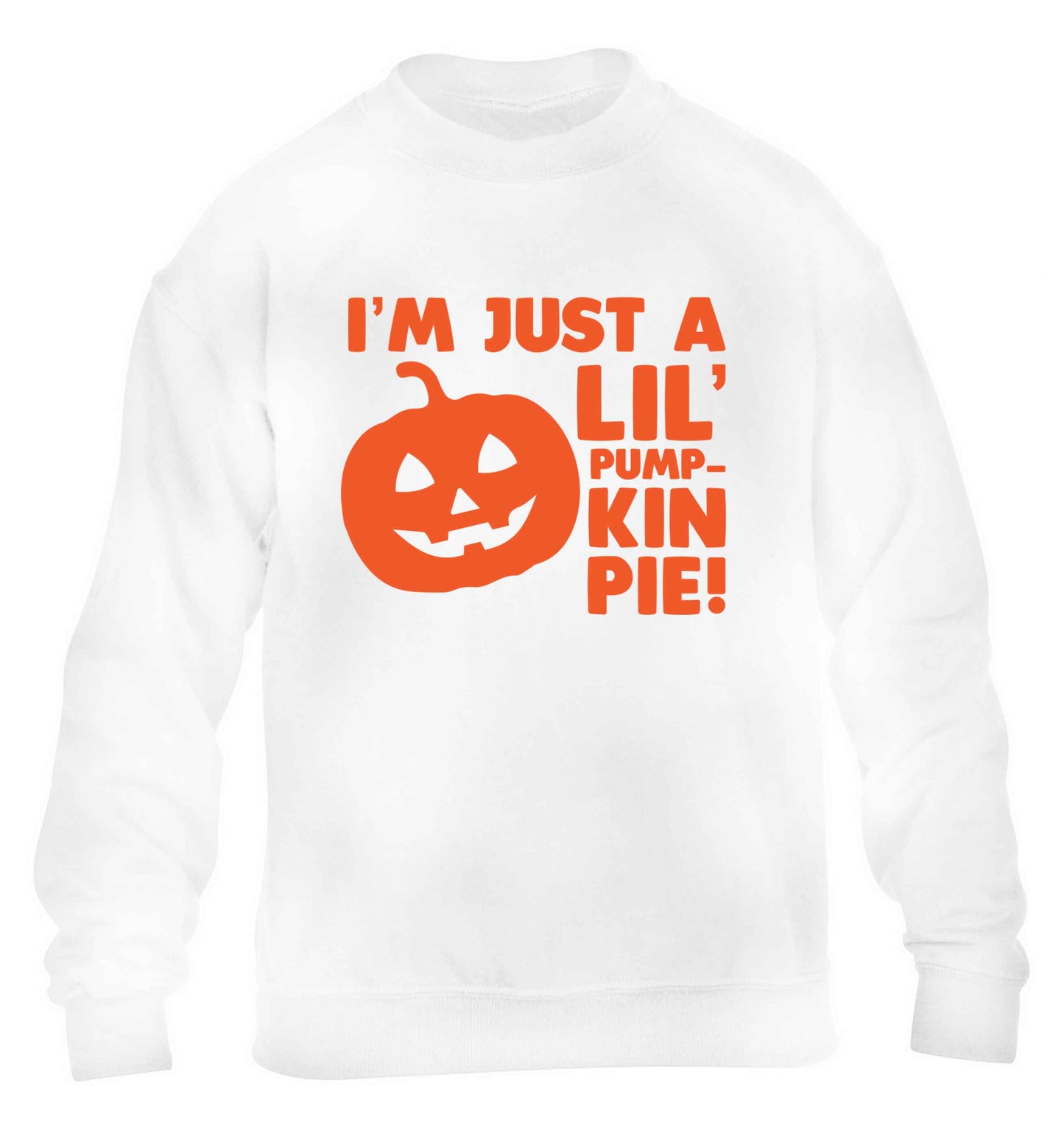 I'm just a lil' pumpkin pie children's white sweater 12-13 Years
