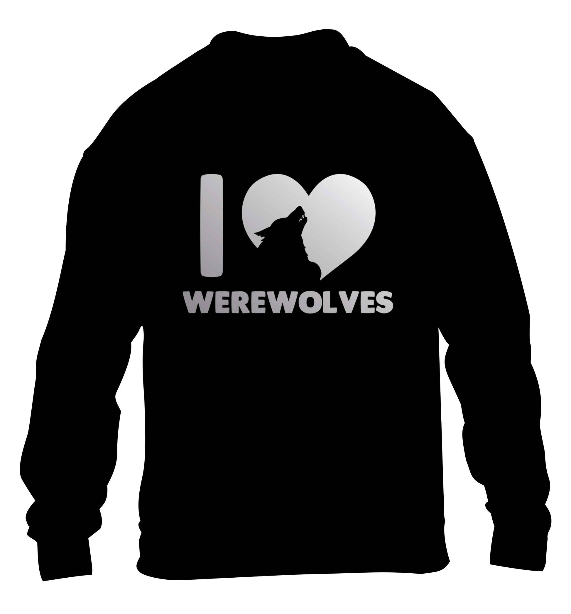 I love werewolves children's black sweater 12-13 Years