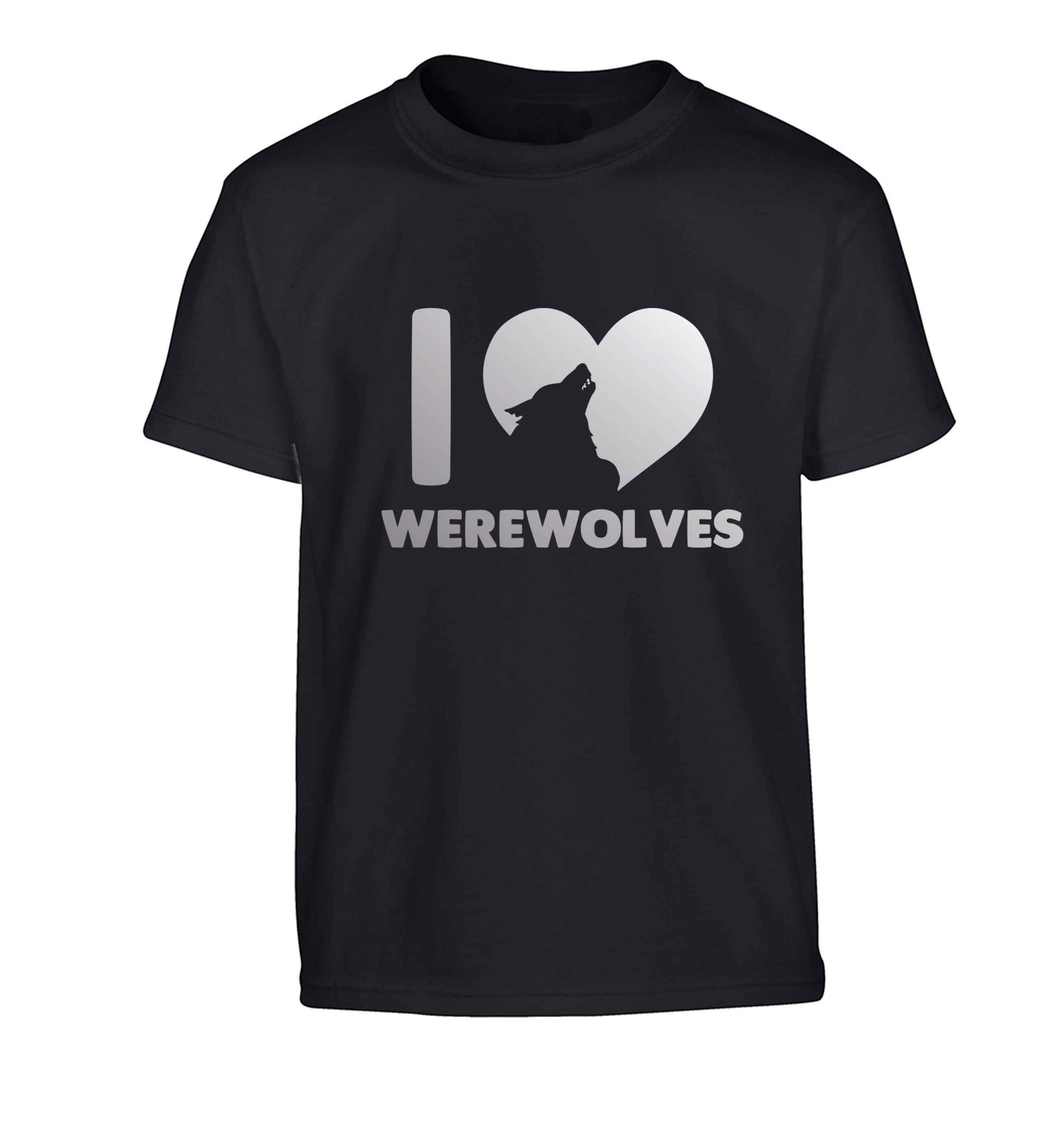I love werewolves Children's black Tshirt 12-13 Years