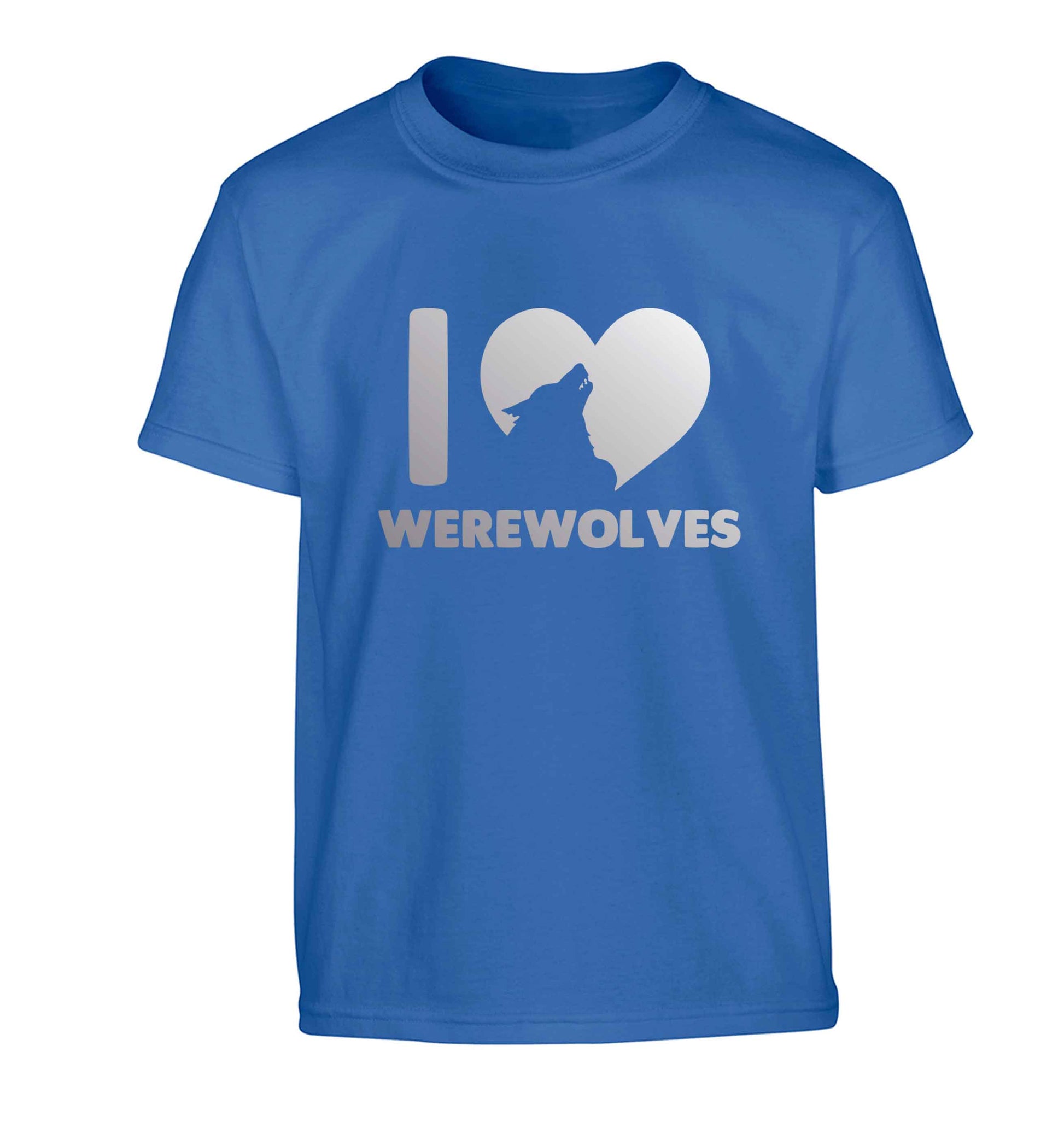 I love werewolves Children's blue Tshirt 12-13 Years