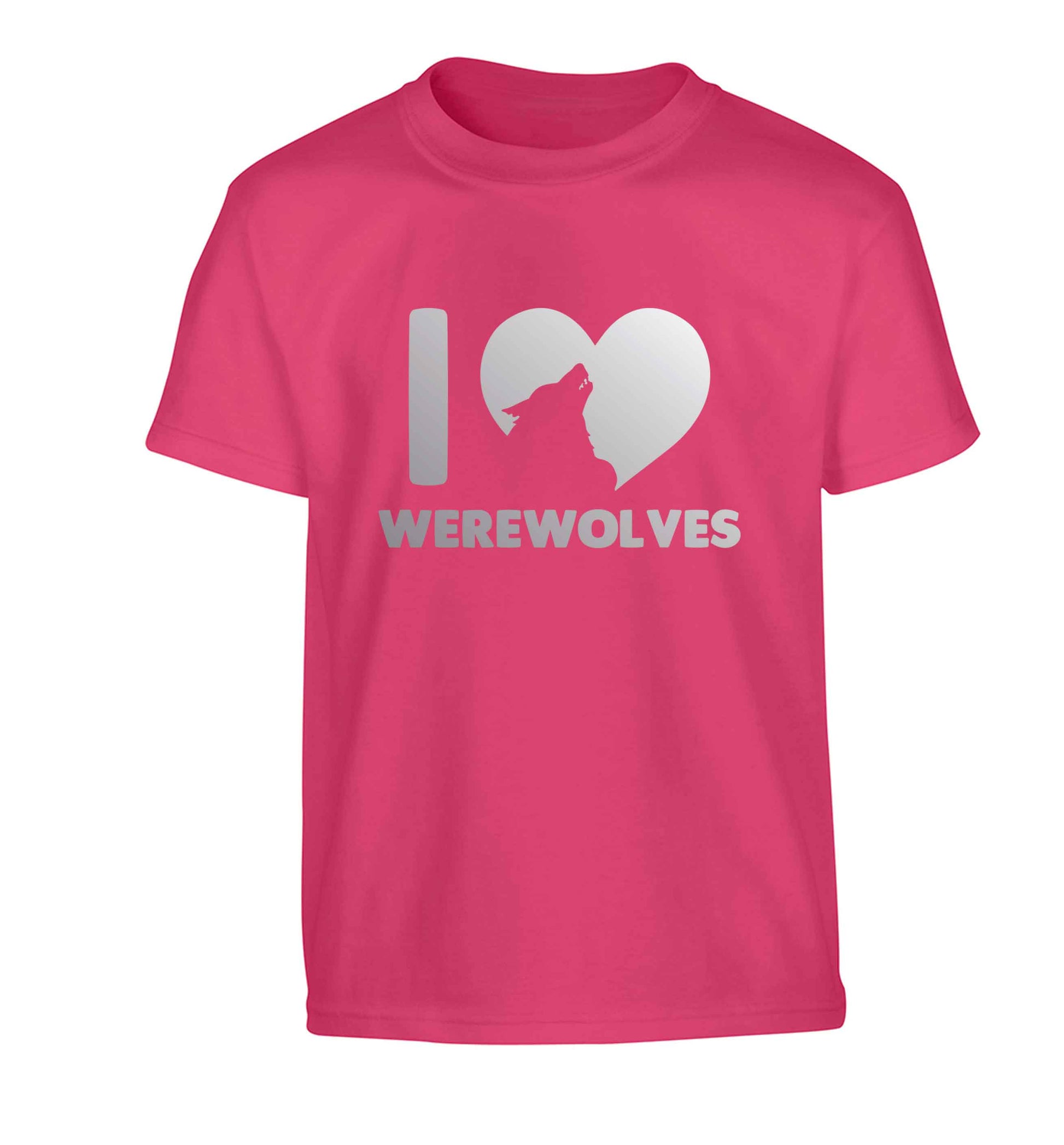 I love werewolves Children's pink Tshirt 12-13 Years