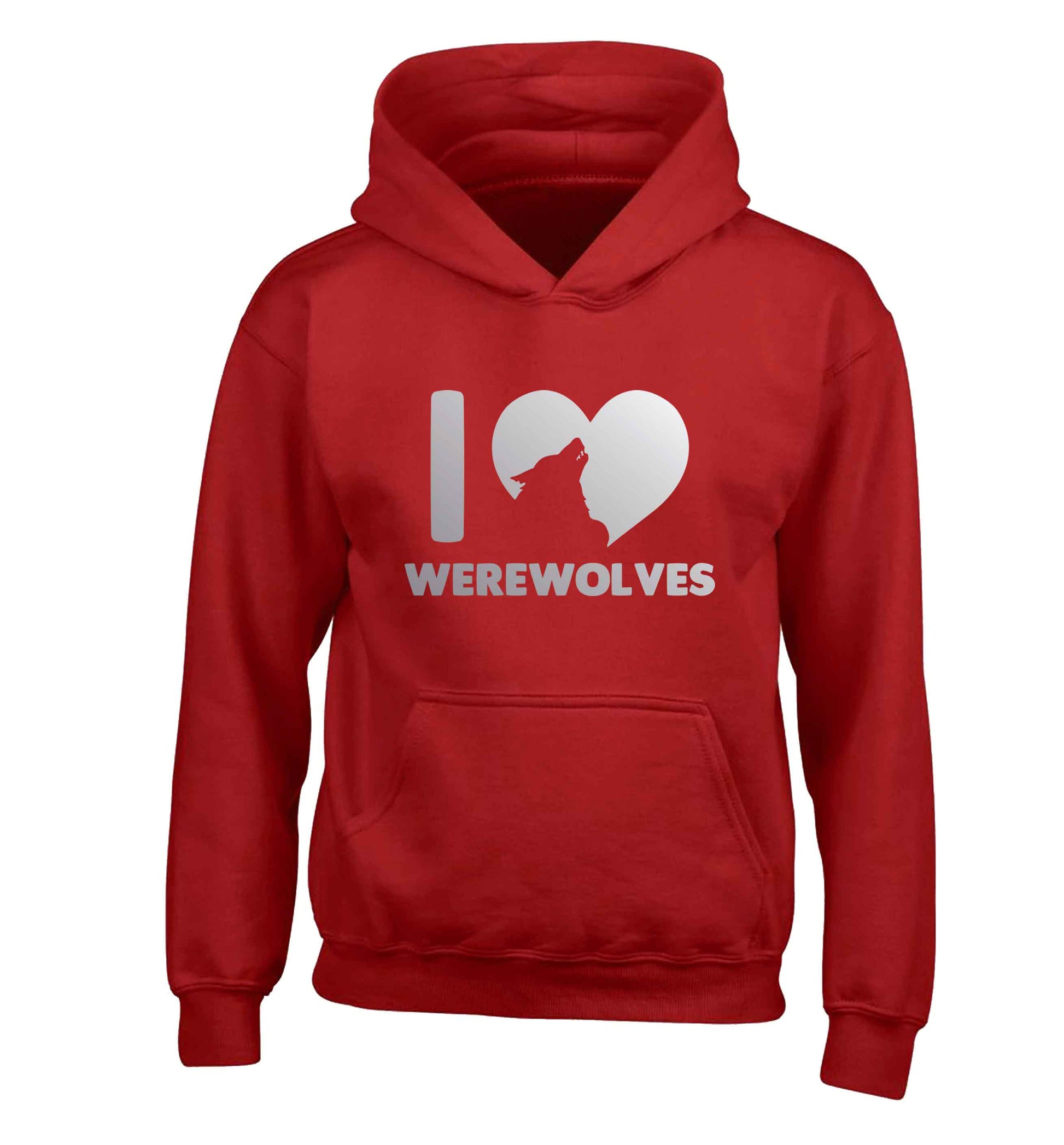 I love werewolves children's red hoodie 12-13 Years
