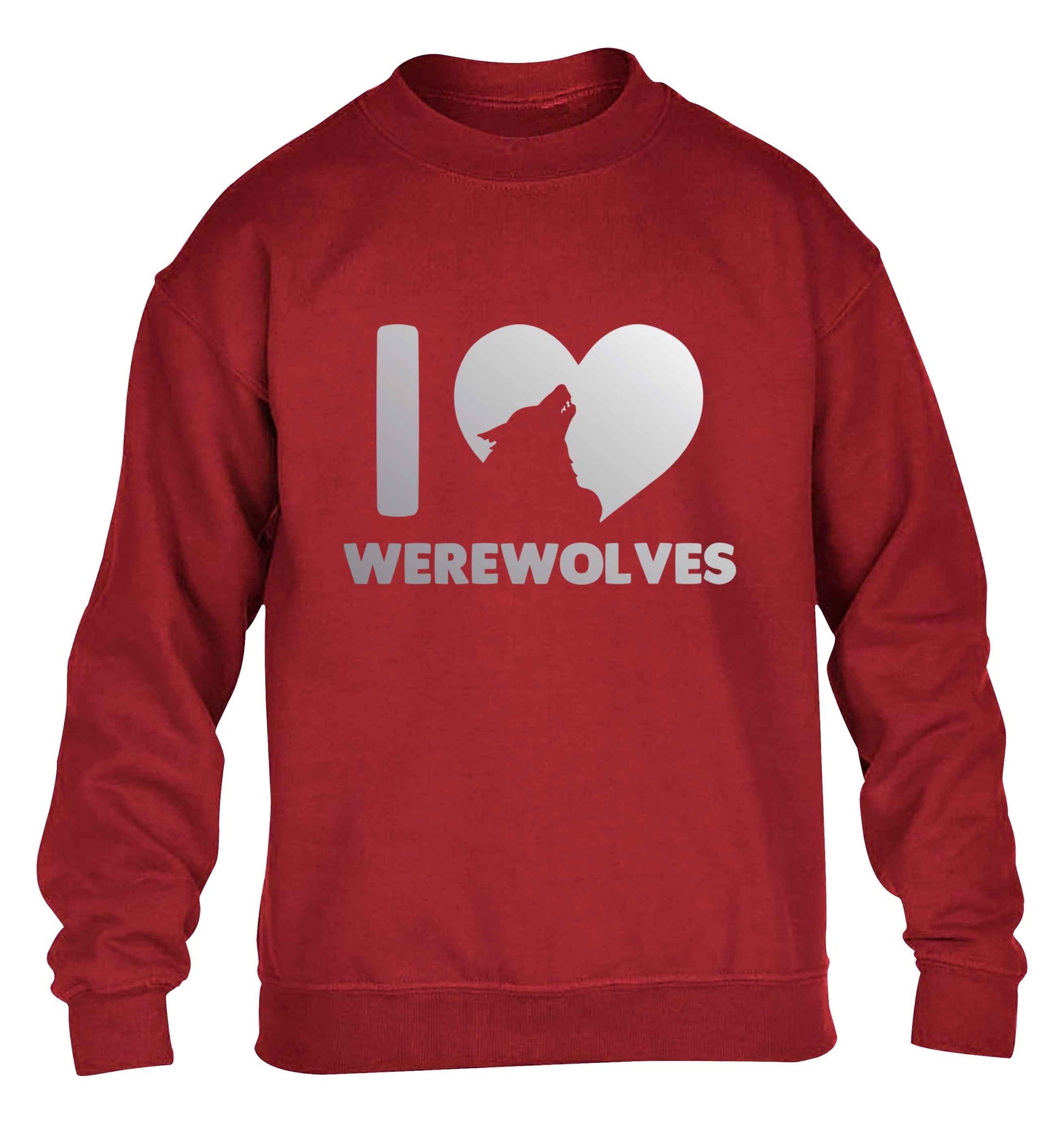 I love werewolves children's grey sweater 12-13 Years