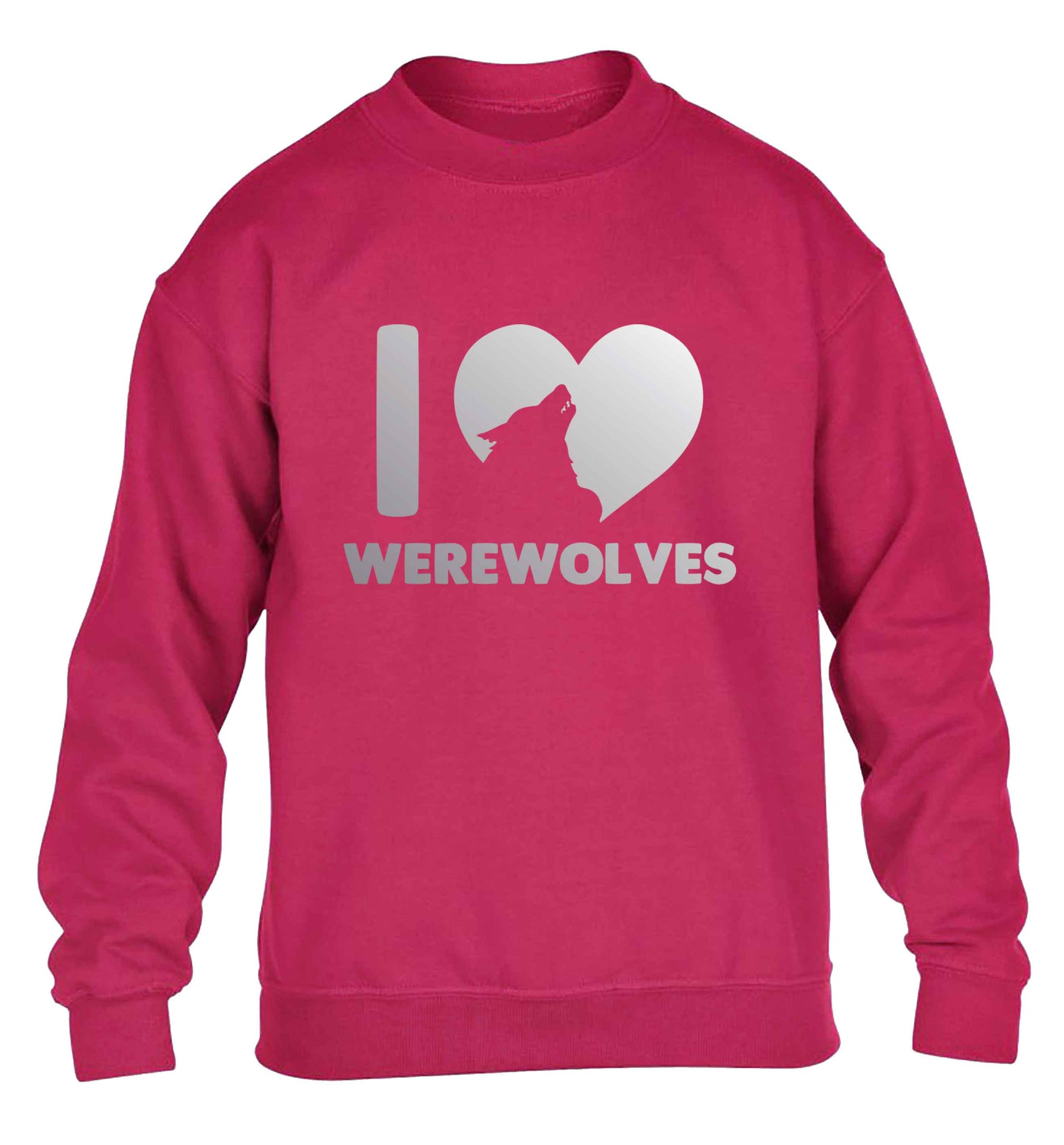 I love werewolves children's pink sweater 12-13 Years