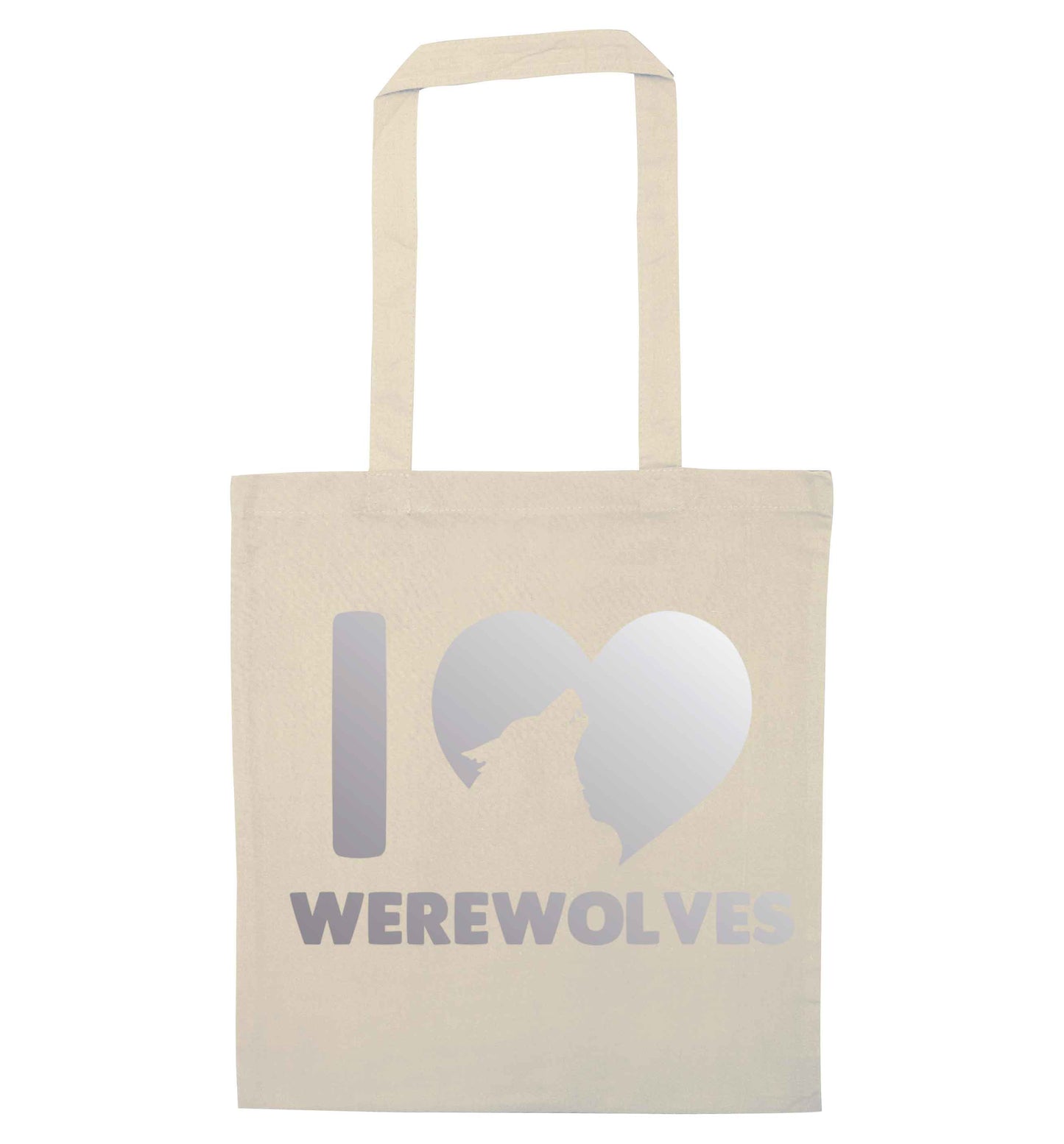 I love werewolves natural tote bag