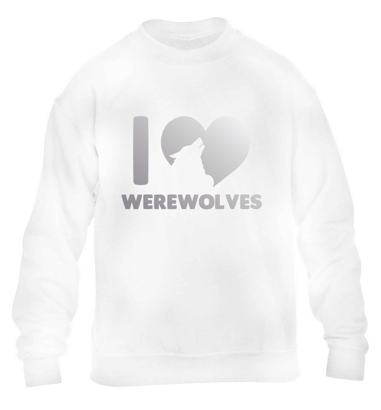 I love werewolves children's white sweater 12-13 Years