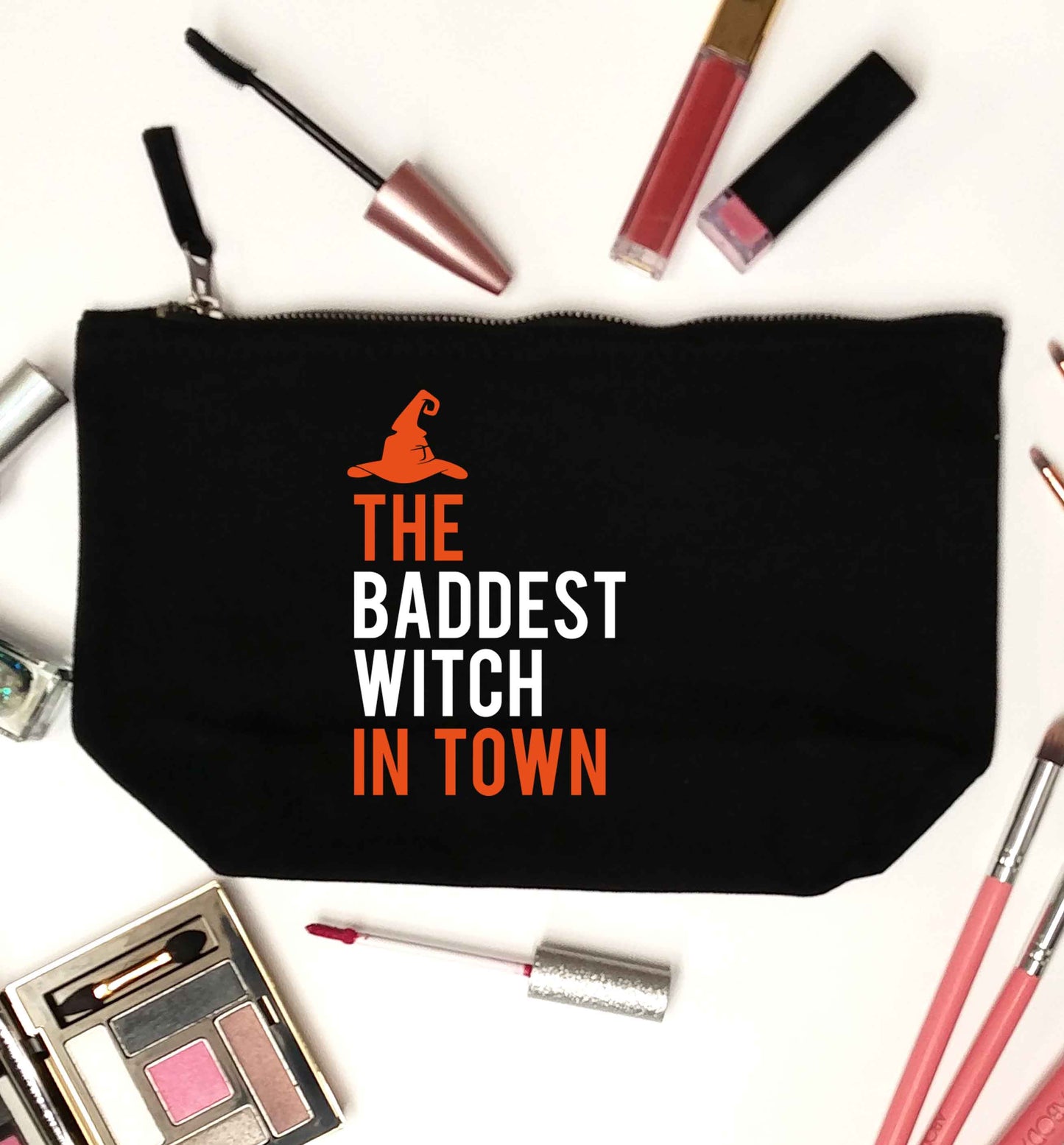 Badest witch in town black makeup bag