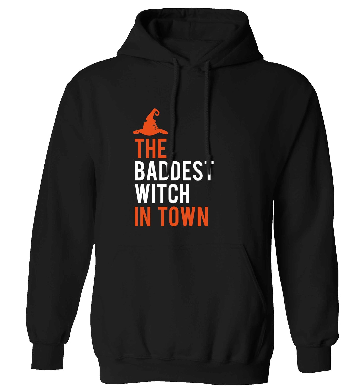 Badest witch in town adults unisex black hoodie 2XL