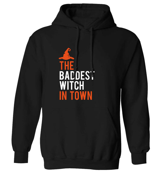 Badest witch in town adults unisex black hoodie 2XL