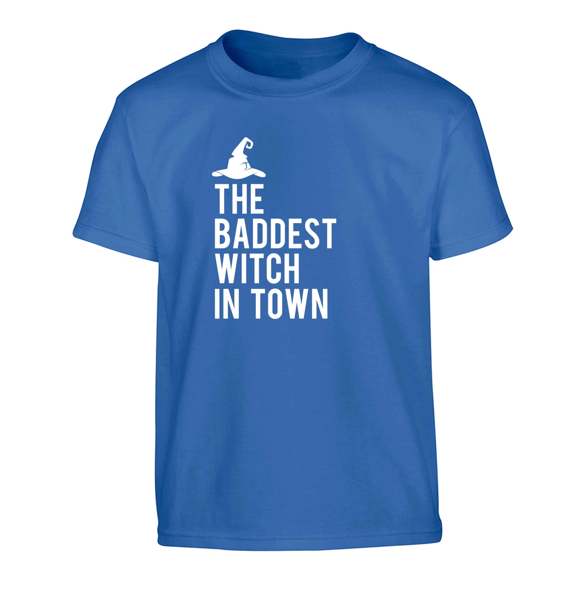 Badest witch in town Children's blue Tshirt 12-13 Years